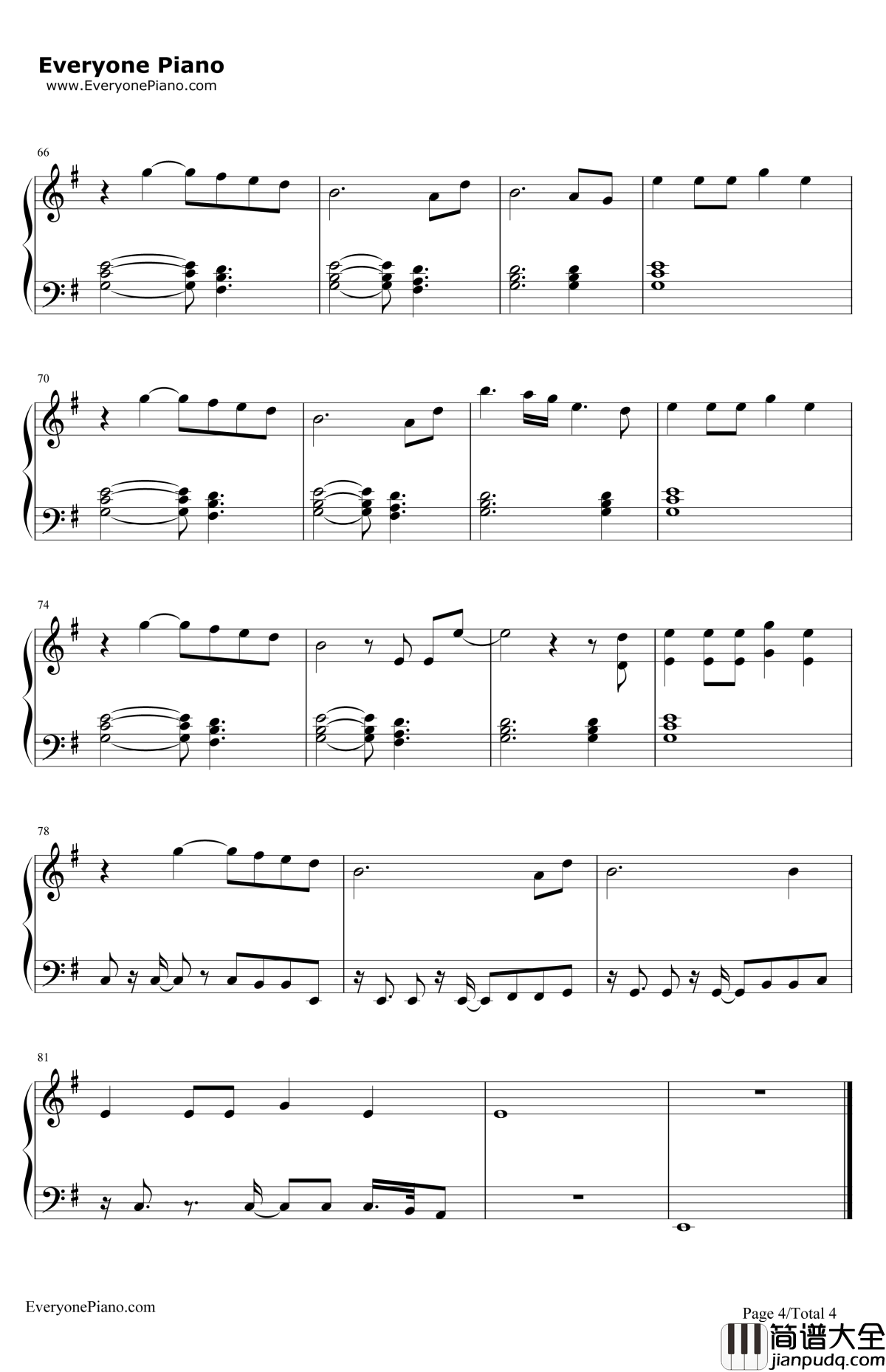 Ghost_Town钢琴谱_AdamLambert