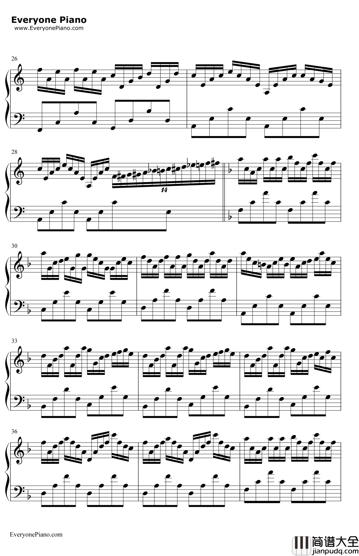 虫儿飞钢琴谱_郑伊健_难度版_风云雄霸天下插曲