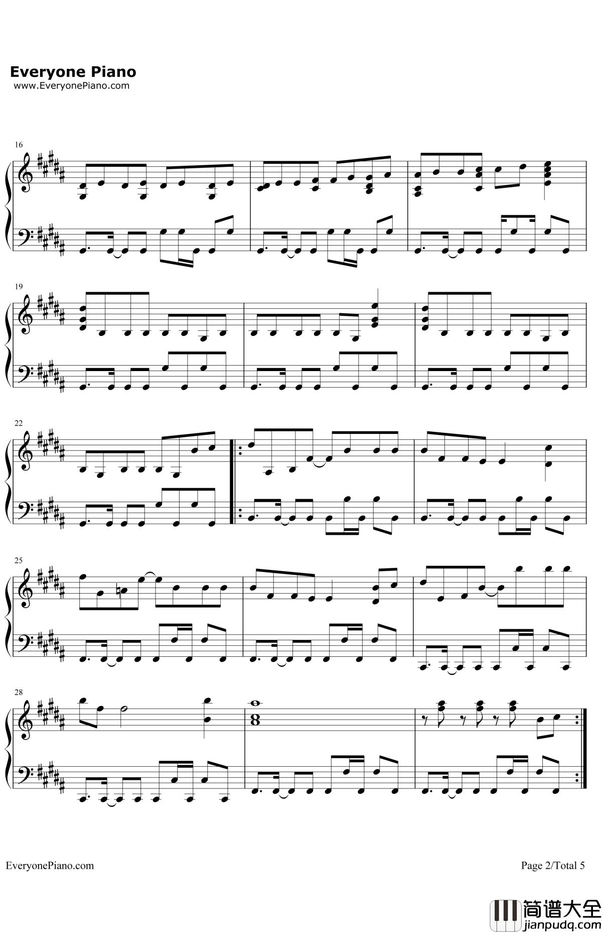 JaiHo钢琴谱_M.I.A_SlumdogMillionaireOST