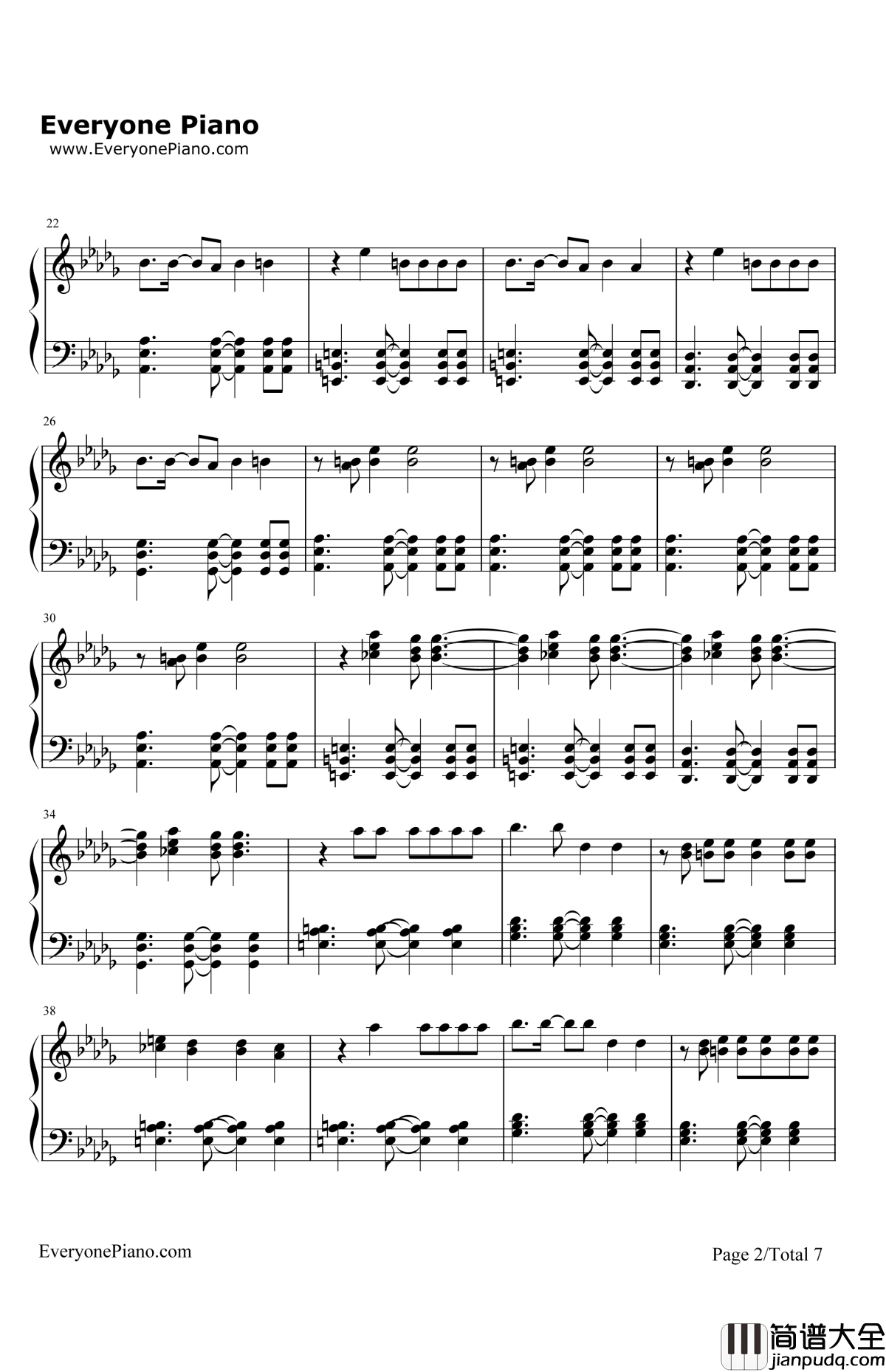 I'mIntoYou钢琴谱_JenniferLopez