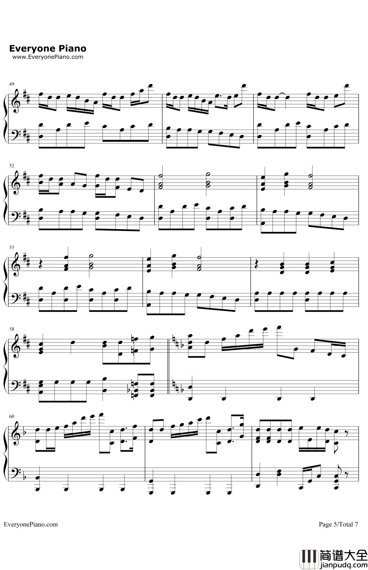 See_You_Tomorrow钢琴谱_JohnPowell_驯龙高手OST