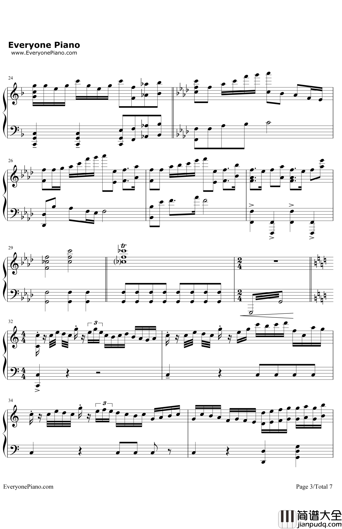 See_You_Tomorrow钢琴谱_JohnPowell_驯龙高手OST