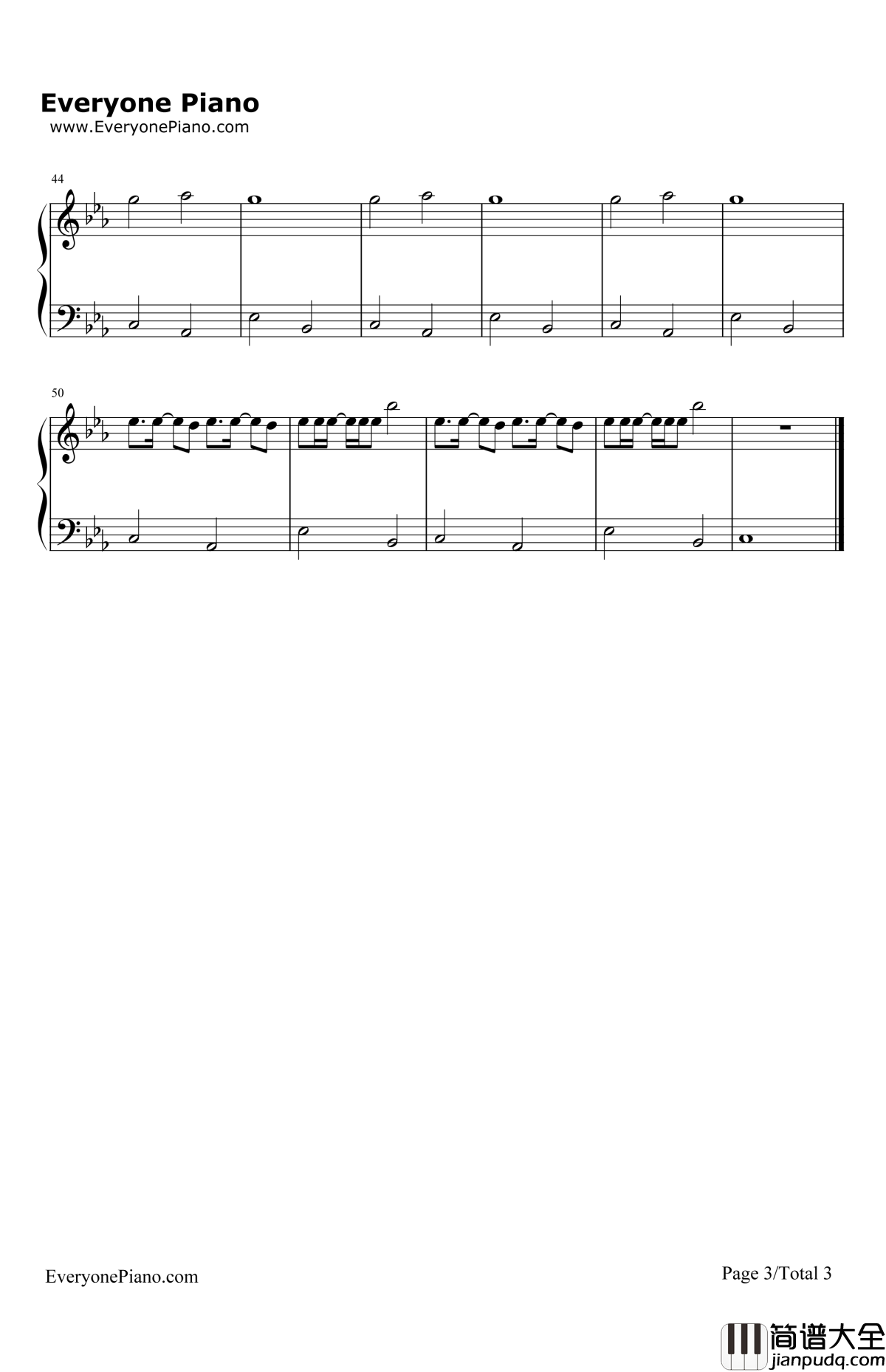 InternationalLove钢琴谱_Pitbull