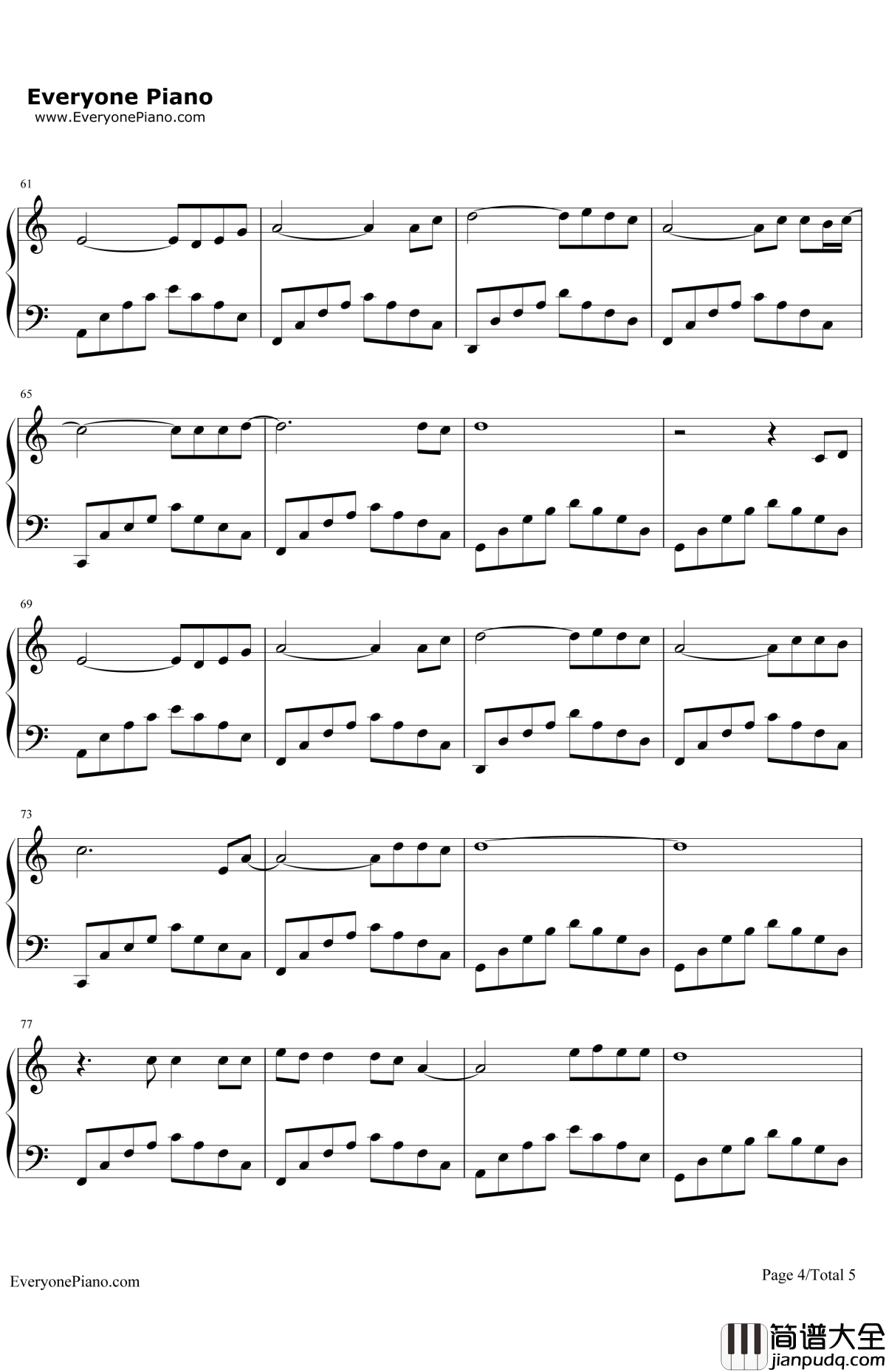 TheLastGoodbye钢琴谱_BillyBoyd_霍比特人五军之战OST