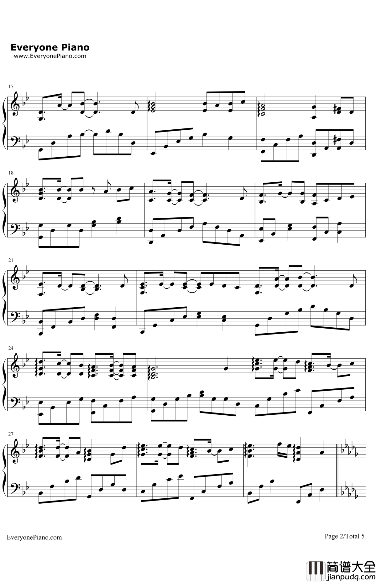 信仰之名钢琴谱_TFBOYS_完整版