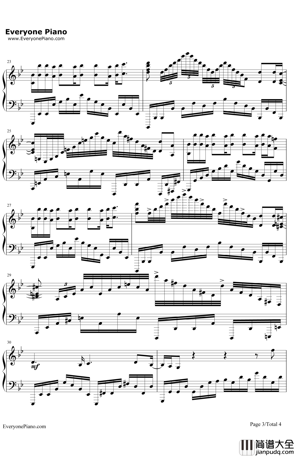 Fallen钢琴谱_EGOIST_PSYCHO_PASS心理测量者2ED