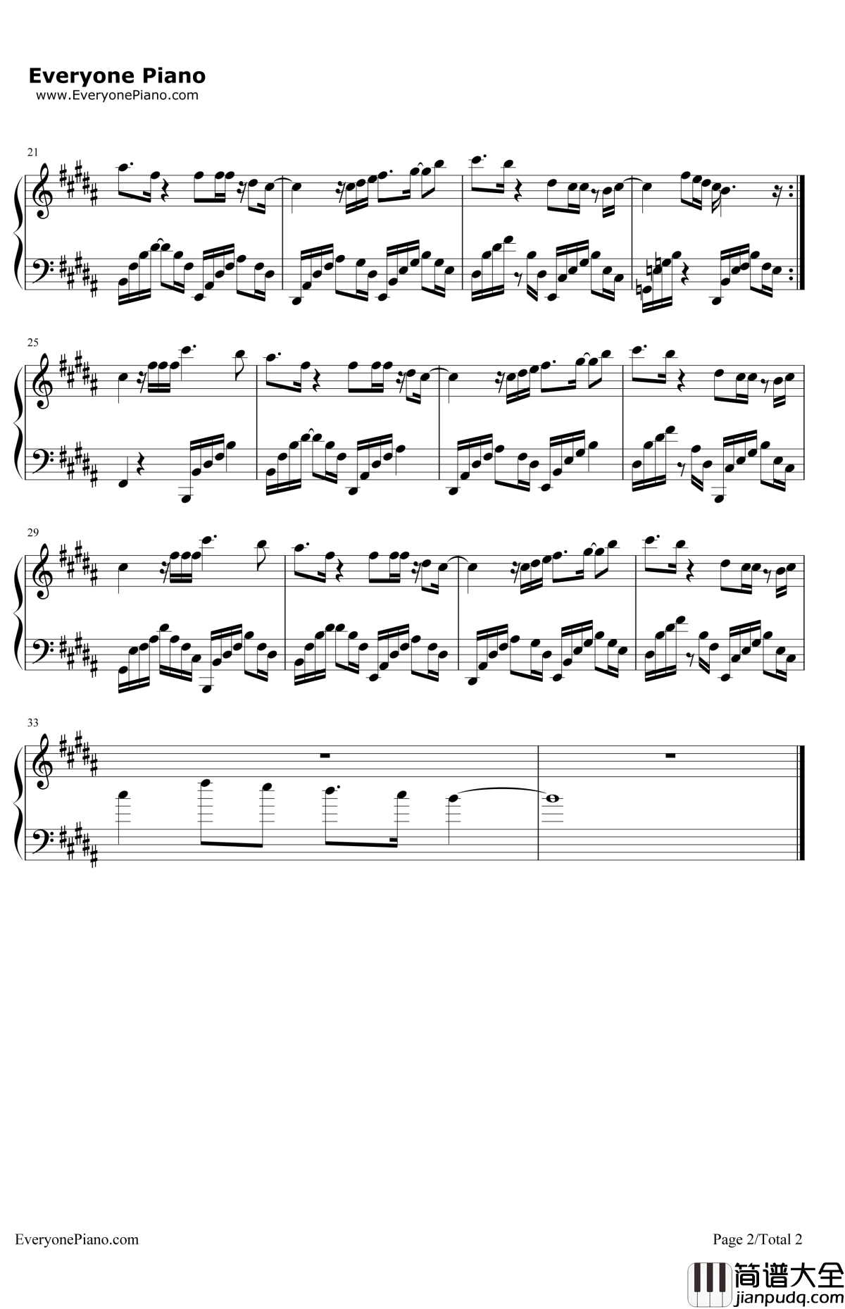 你钢琴谱_林依晨_恶作剧2吻插曲