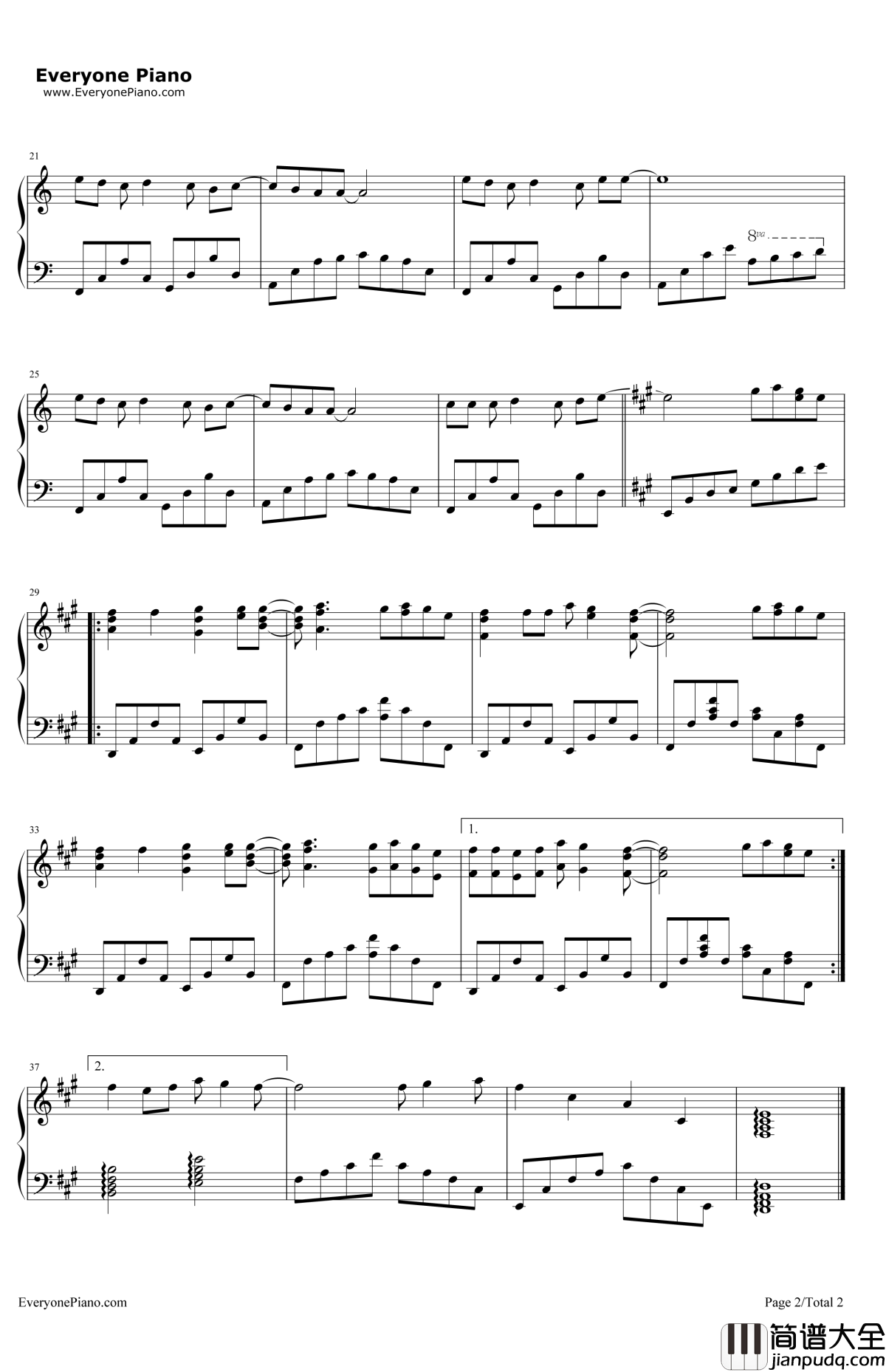 TakeMeHigher钢琴谱_V6_迪迦奥特曼主题曲