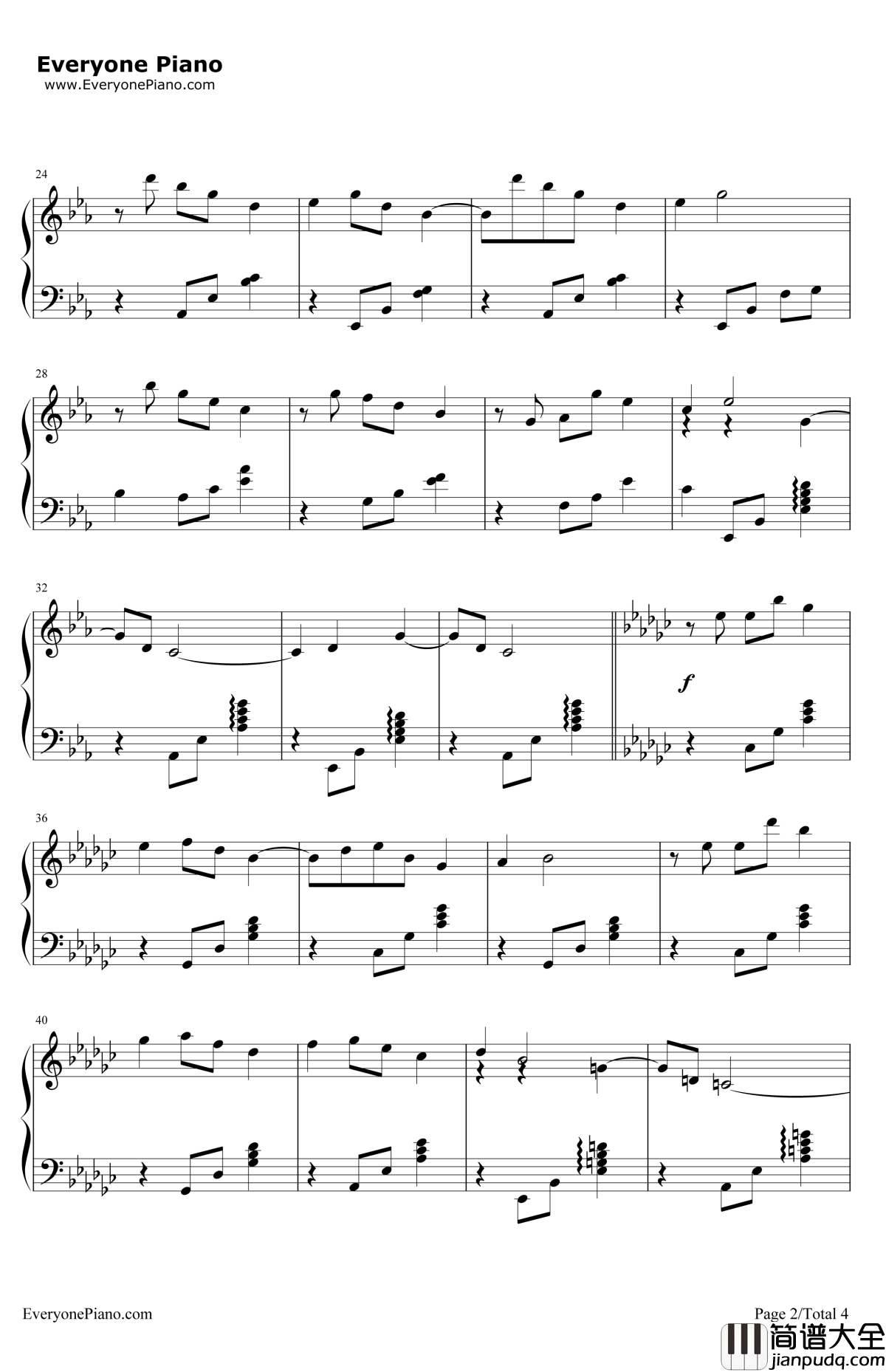 Papillon钢琴谱_神秘园（SecretGarden）_SongsfromaSecretGarden