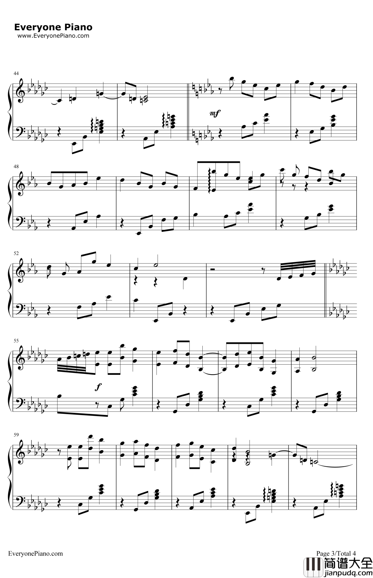 Papillon钢琴谱_神秘园（SecretGarden）_SongsfromaSecretGarden