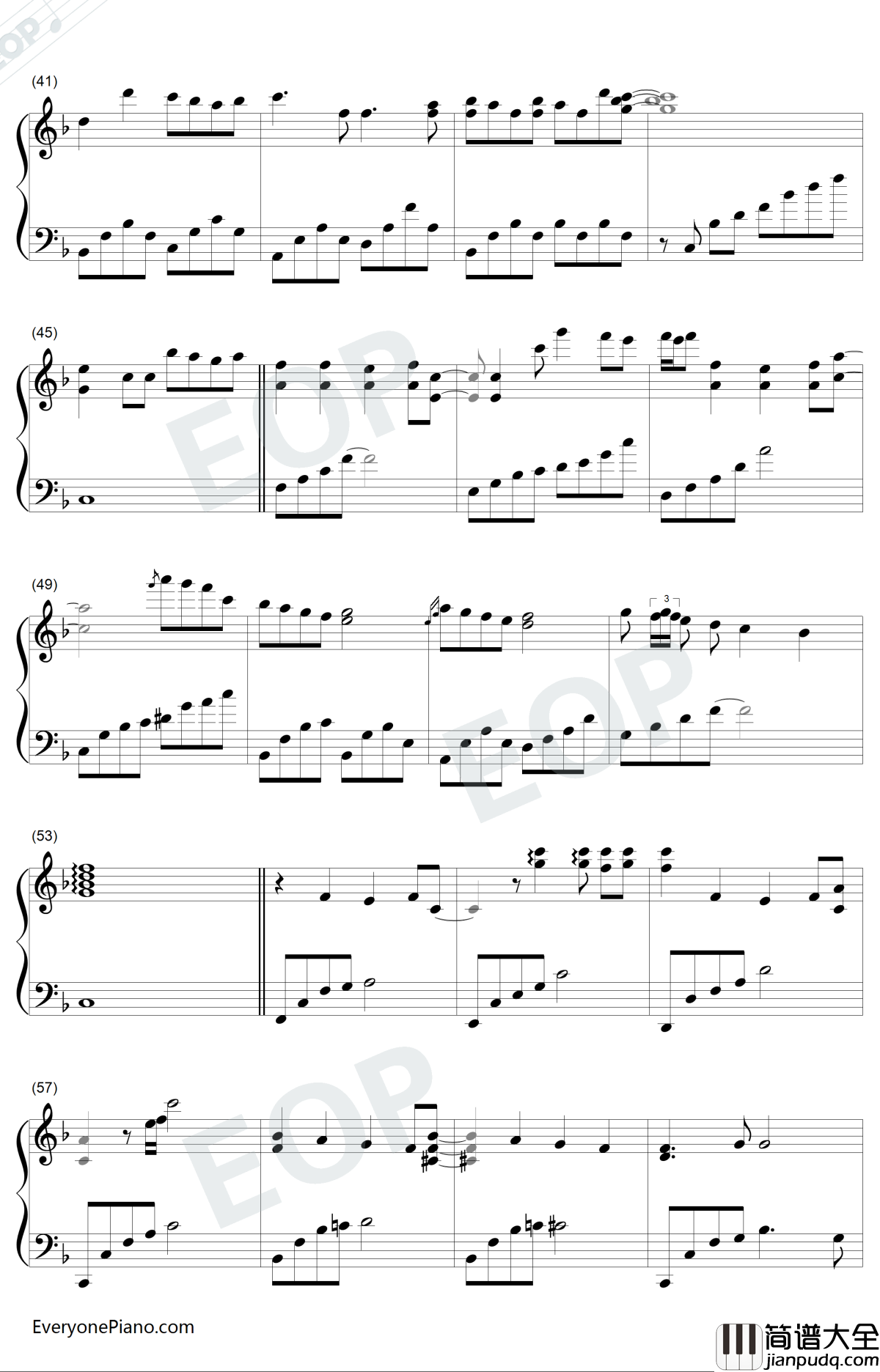 邻家的龙猫钢琴谱_久石让宫崎骏_龙猫ED_MyNeighborTotoro