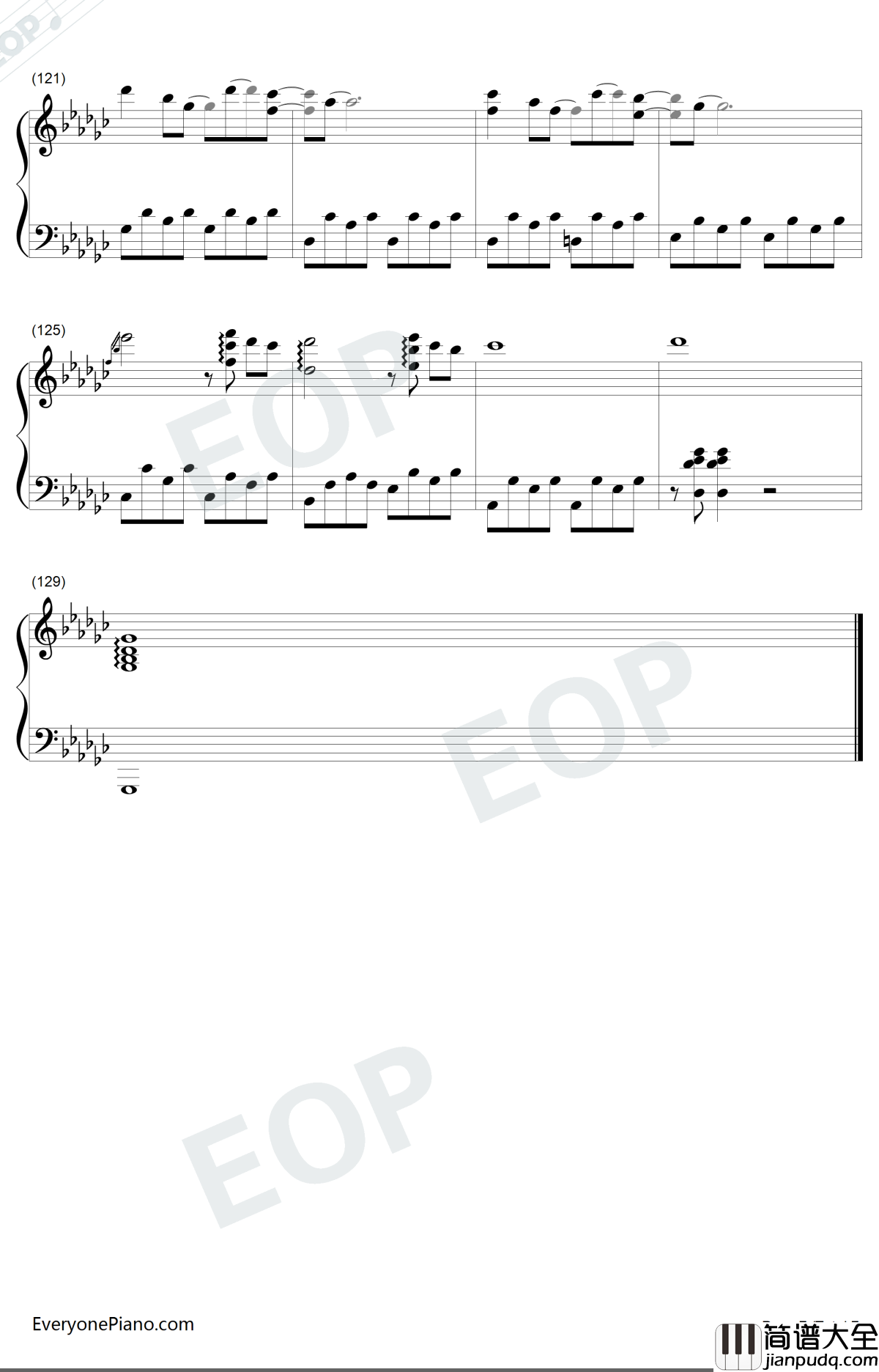 邻家的龙猫钢琴谱_久石让宫崎骏_龙猫ED_MyNeighborTotoro