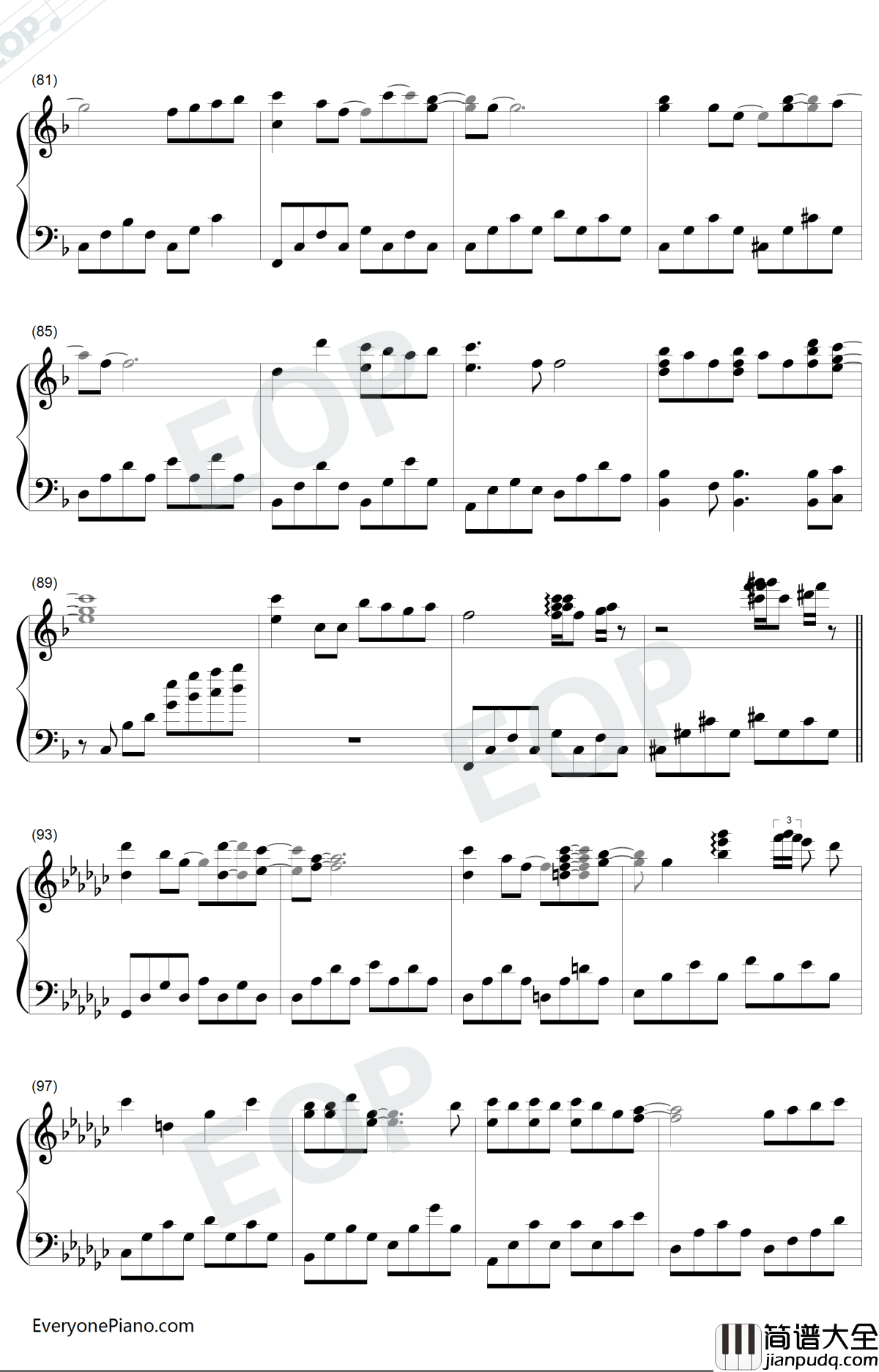 邻家的龙猫钢琴谱_久石让宫崎骏_龙猫ED_MyNeighborTotoro