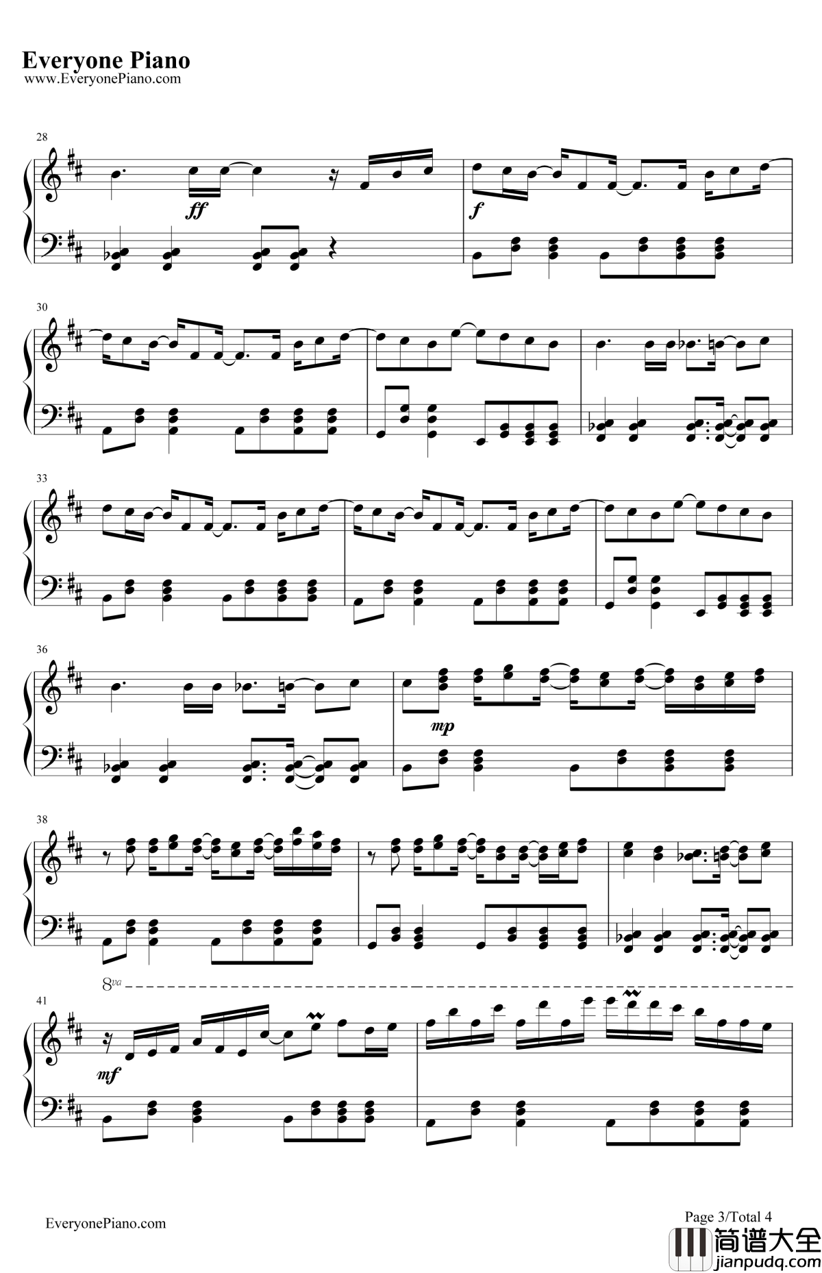 MagNet钢琴谱_流星P_初音ミク和巡音ルカ