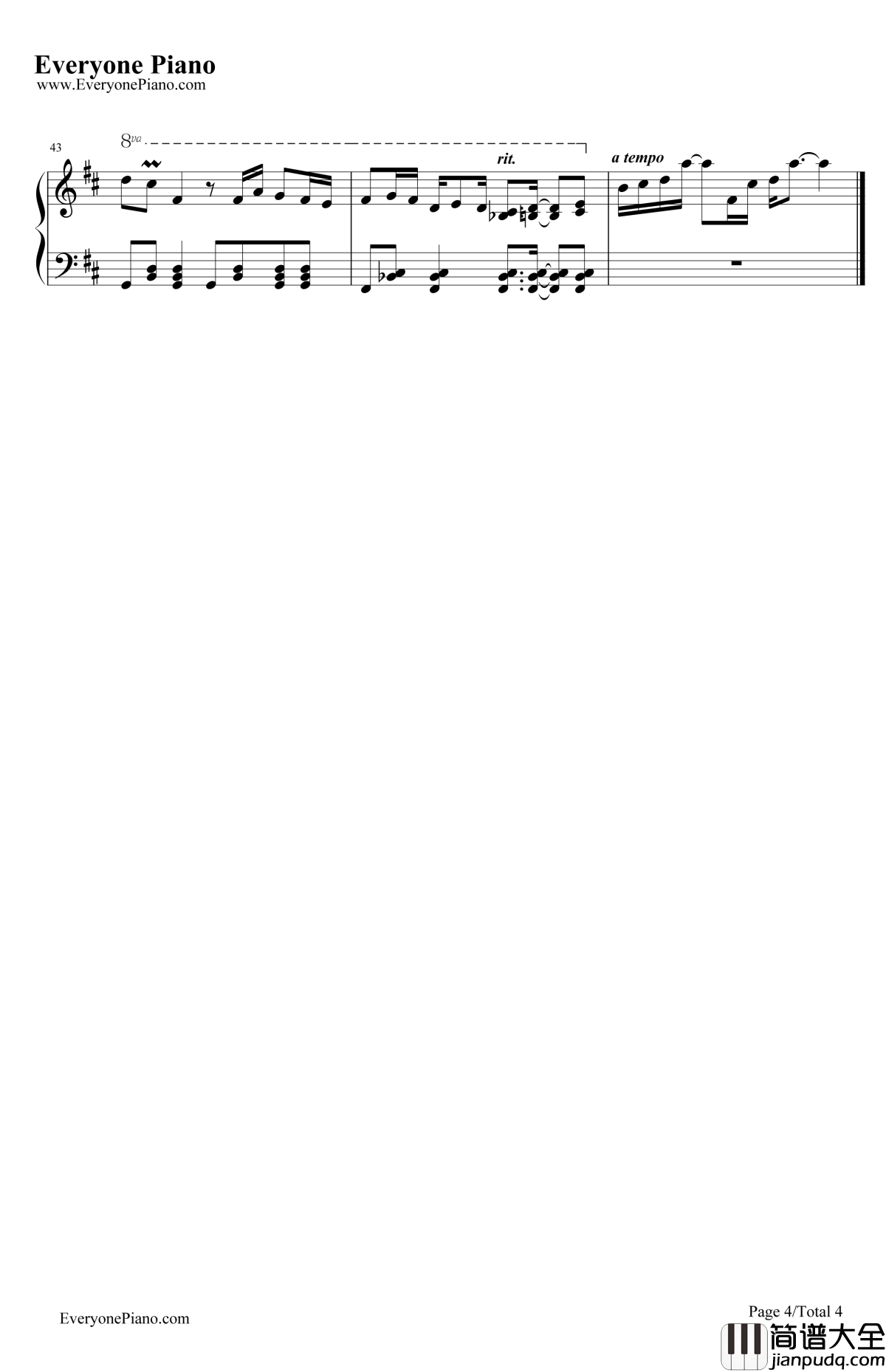 MagNet钢琴谱_流星P_初音ミク和巡音ルカ