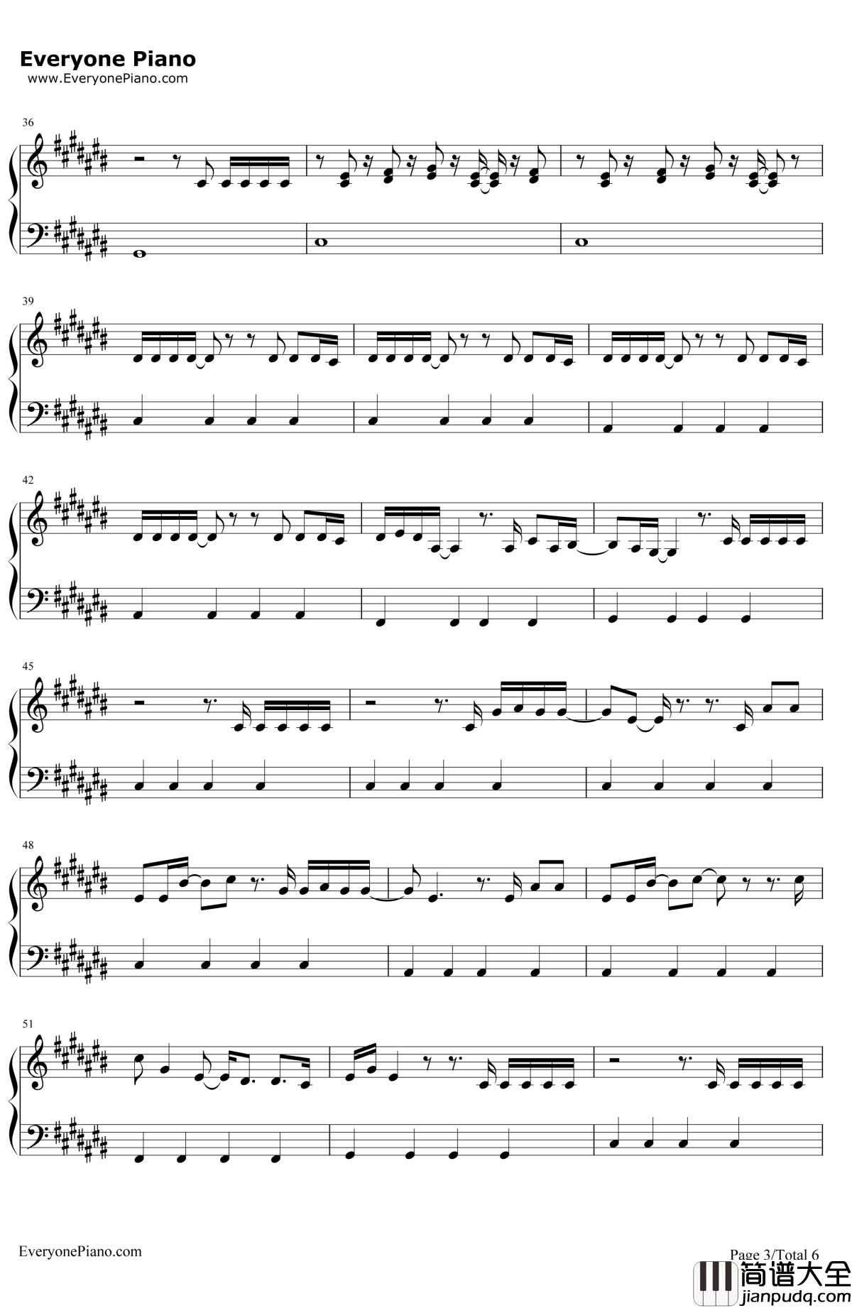 Still Falling For You钢琴谱_EllieGoulding_电影_BJ的孩子_主题曲