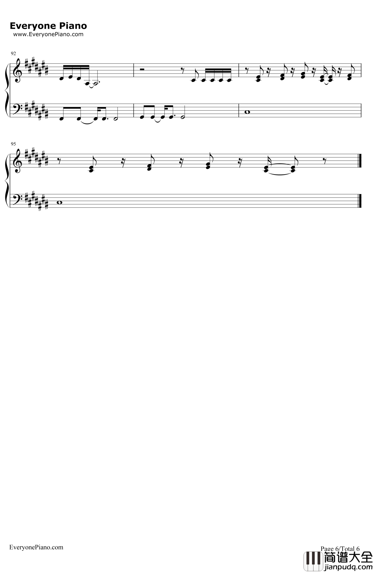 Still Falling For You钢琴谱_EllieGoulding_电影_BJ的孩子_主题曲