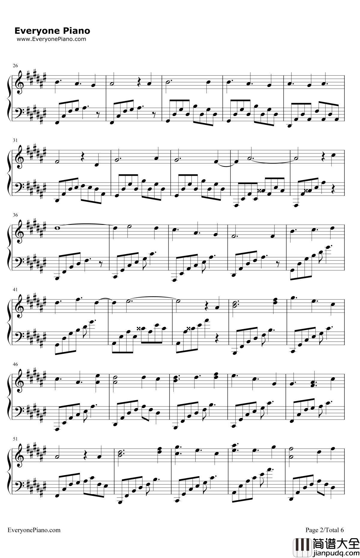 上邪钢琴谱_小曲儿