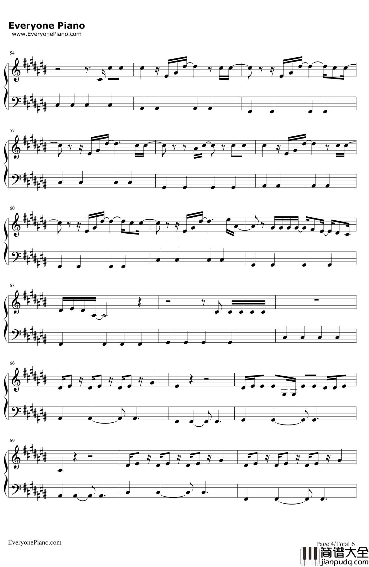 Still Falling For You钢琴谱_EllieGoulding_电影_BJ的孩子_主题曲