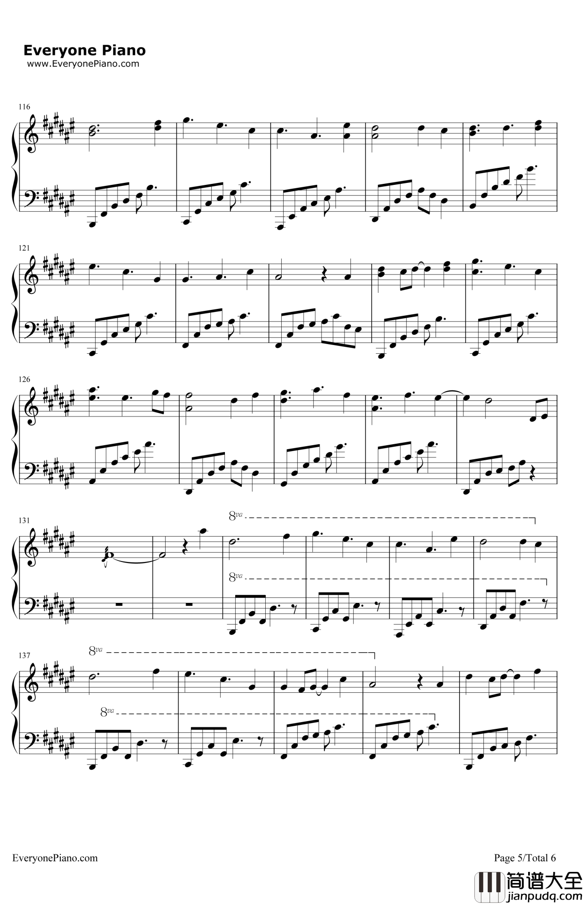 上邪钢琴谱_小曲儿