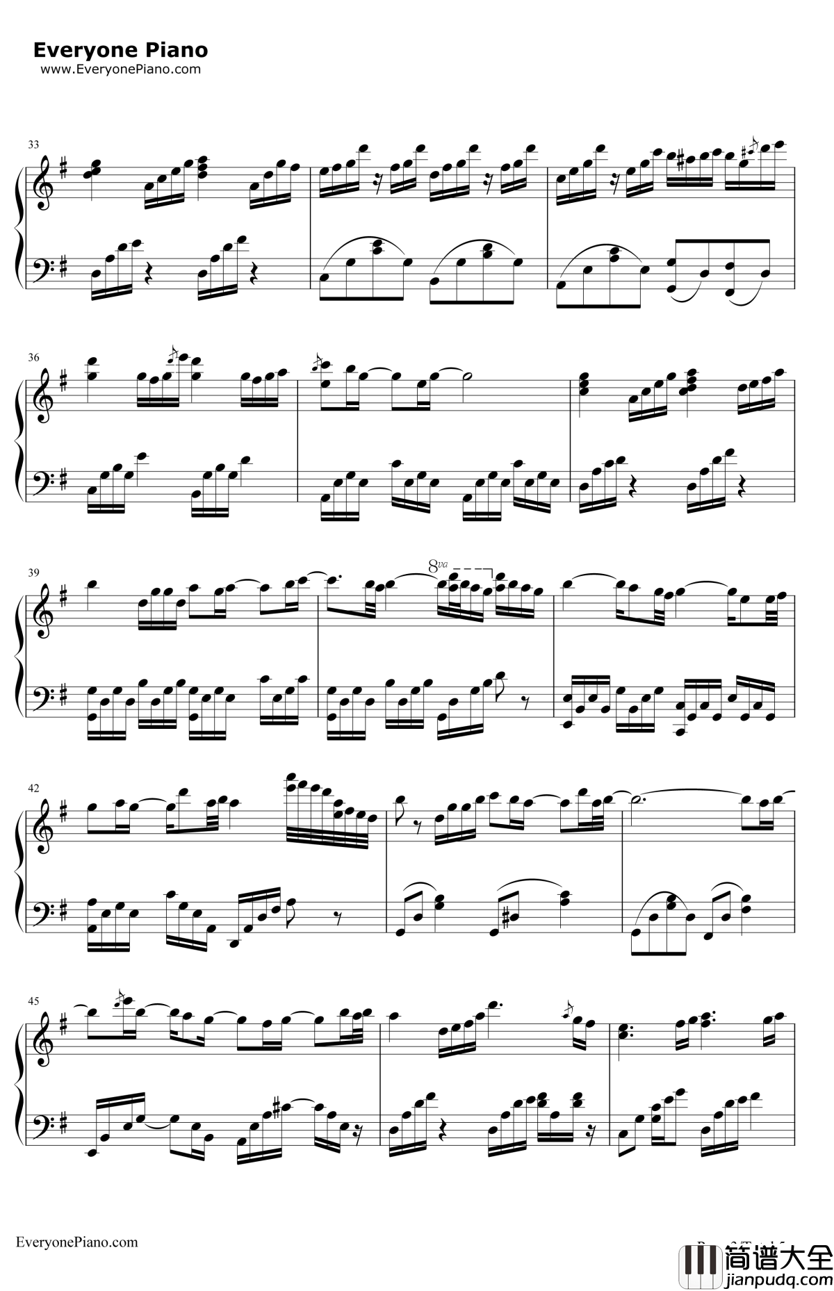 WhatMakesYouBeautiful钢琴谱