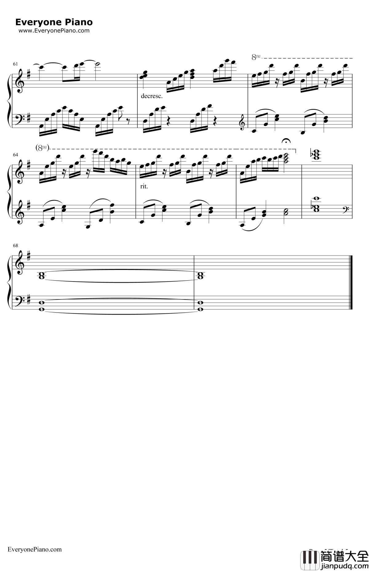 WhatMakesYouBeautiful钢琴谱