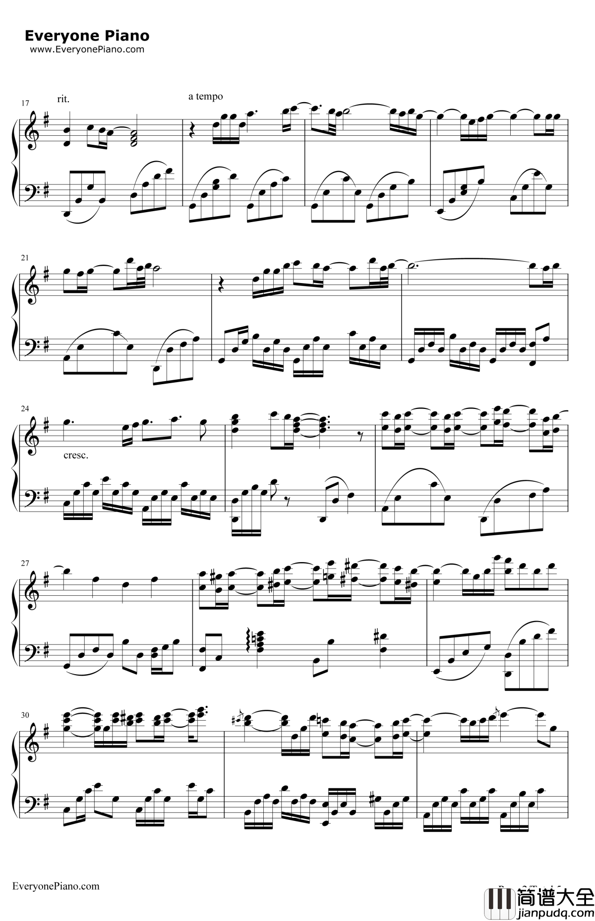 WhatMakesYouBeautiful钢琴谱