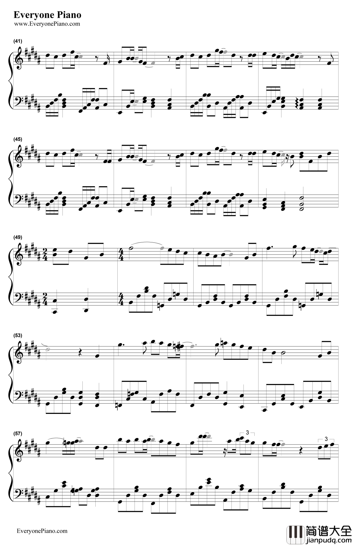 飘雪钢琴谱_韩雪