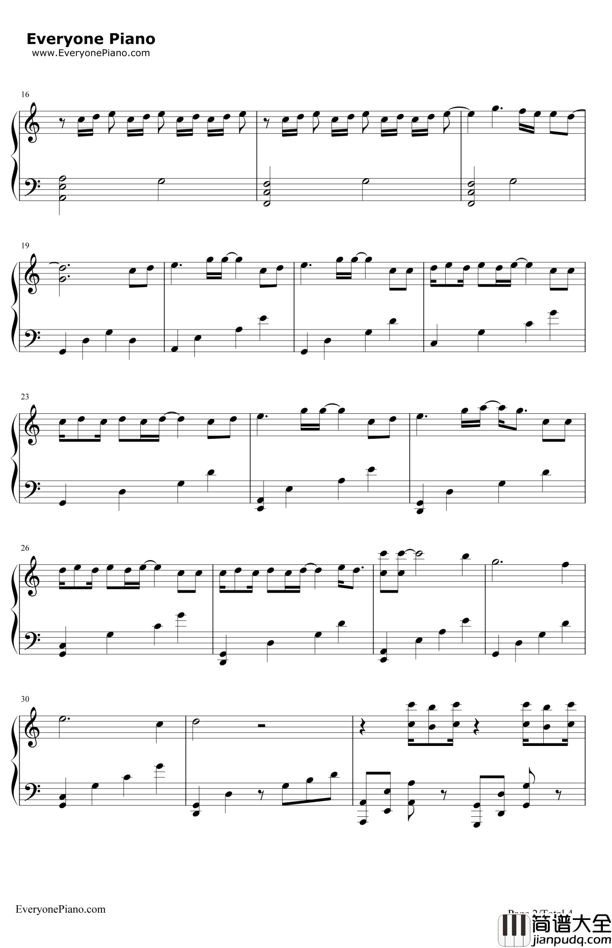 心之火钢琴谱_飞儿乐团彭佳慧_花千骨片头曲