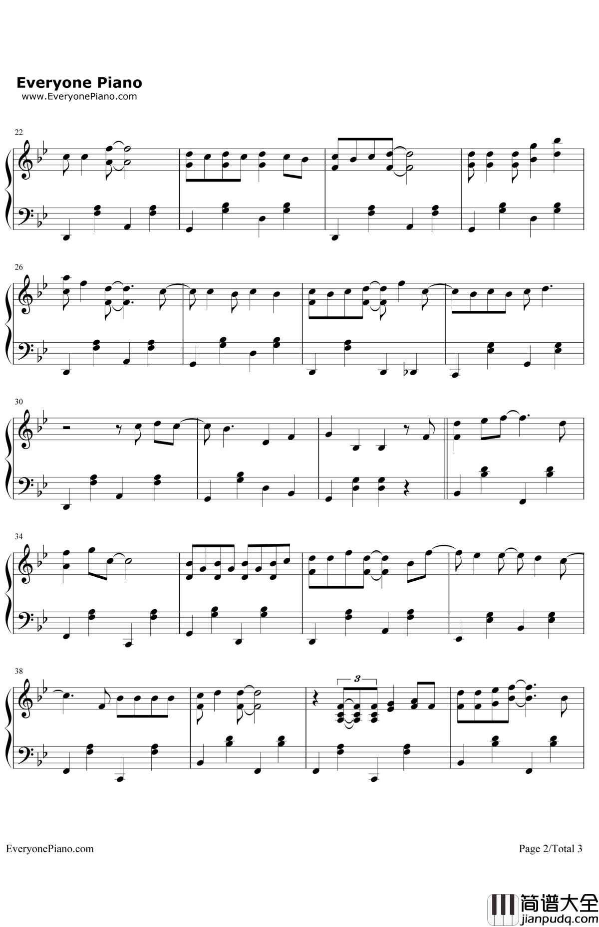 LemonTree钢琴谱_Fool'sGarden_柠檬树