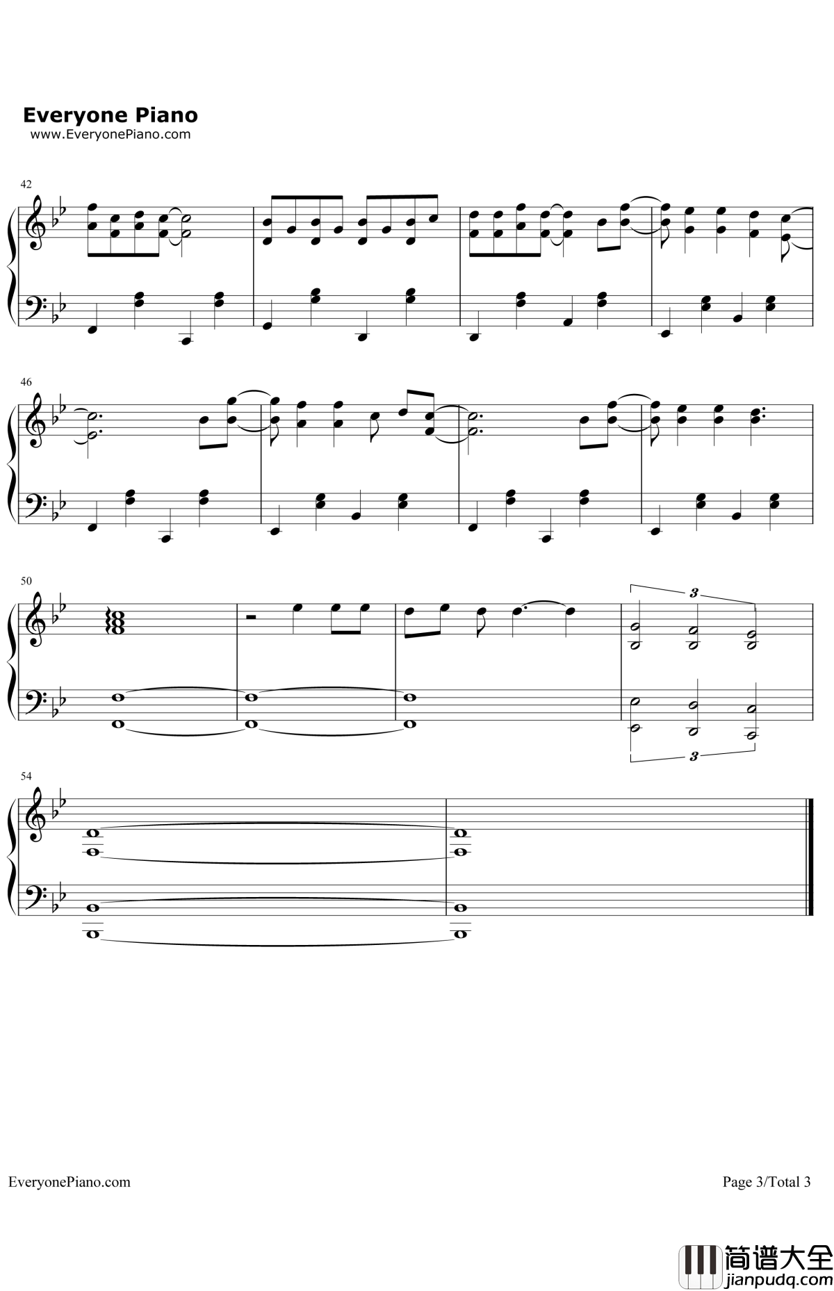 LemonTree钢琴谱_Fool'sGarden_柠檬树