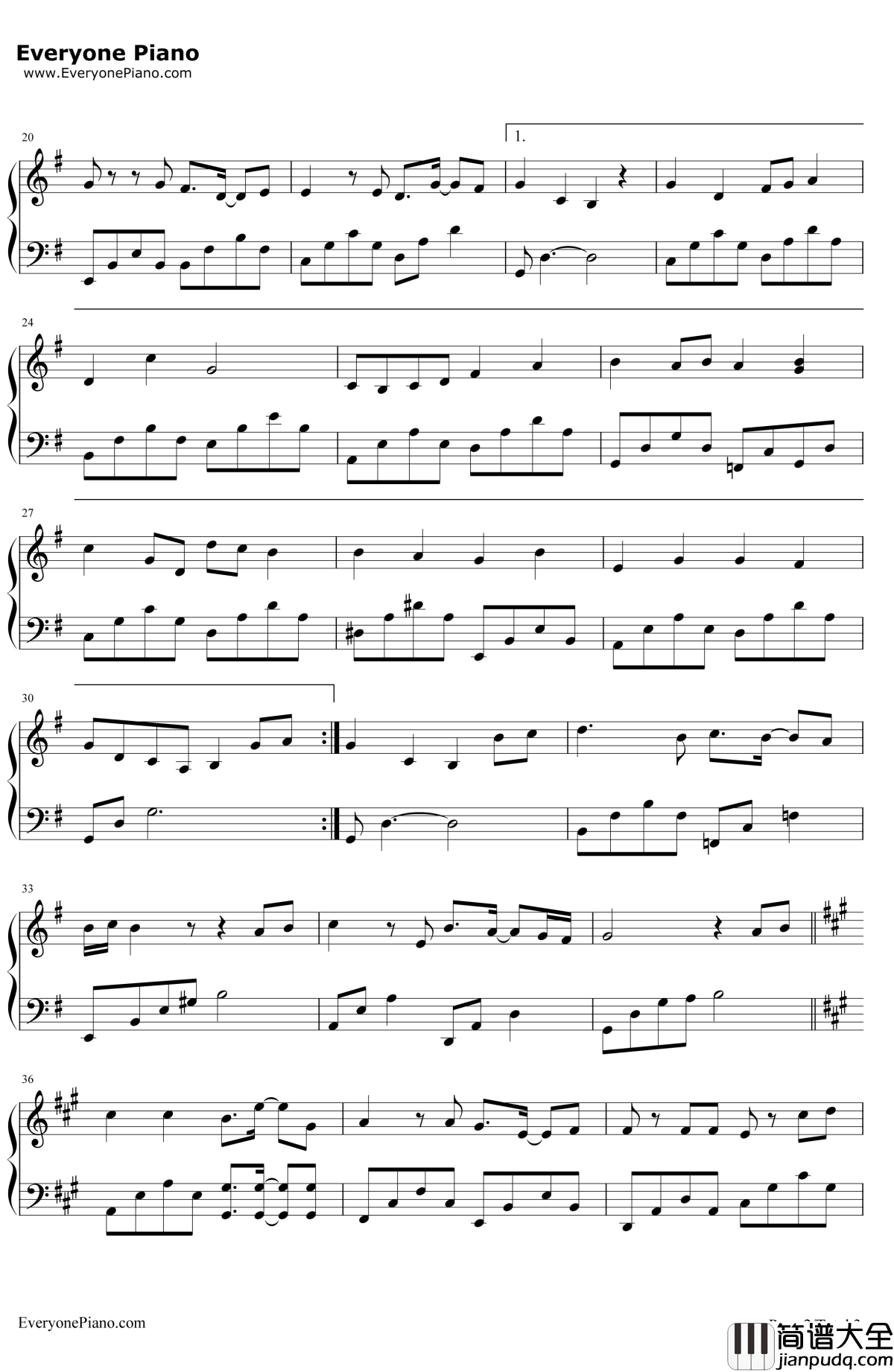 相守钢琴谱_栗先达