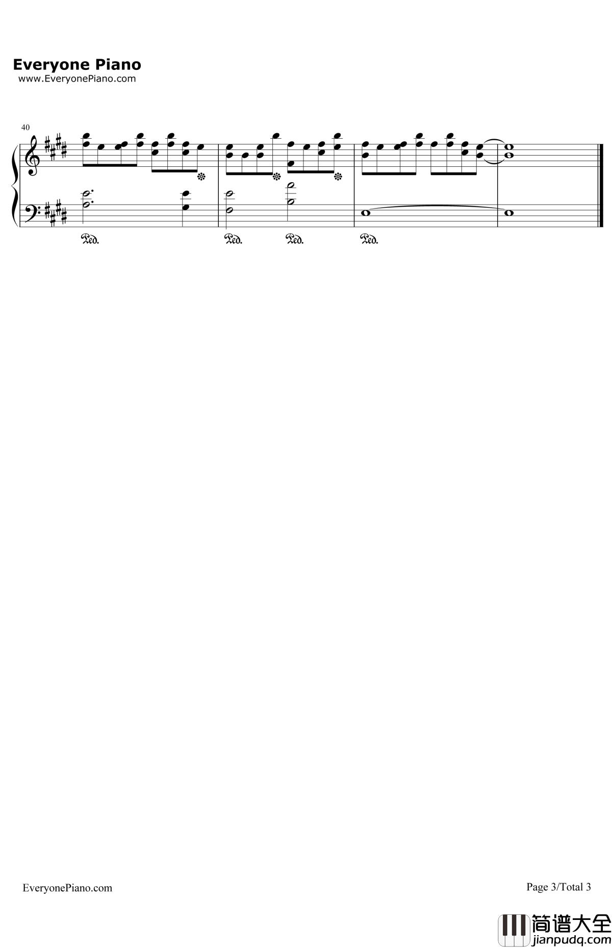 Wishing钢琴谱_水濑祈_Re：从零开始的异世界生活ED4