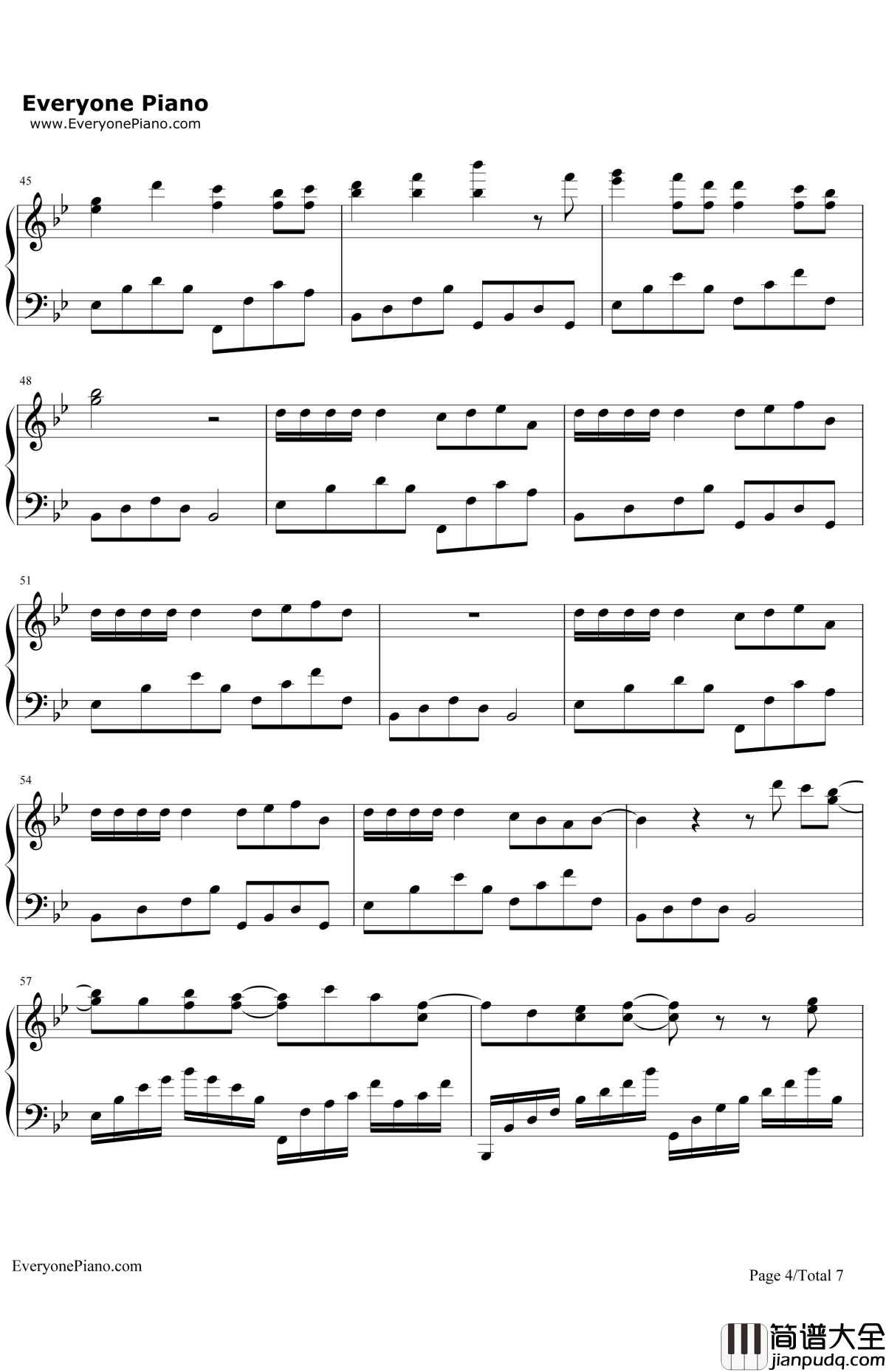 娃娃脸钢琴谱_后弦