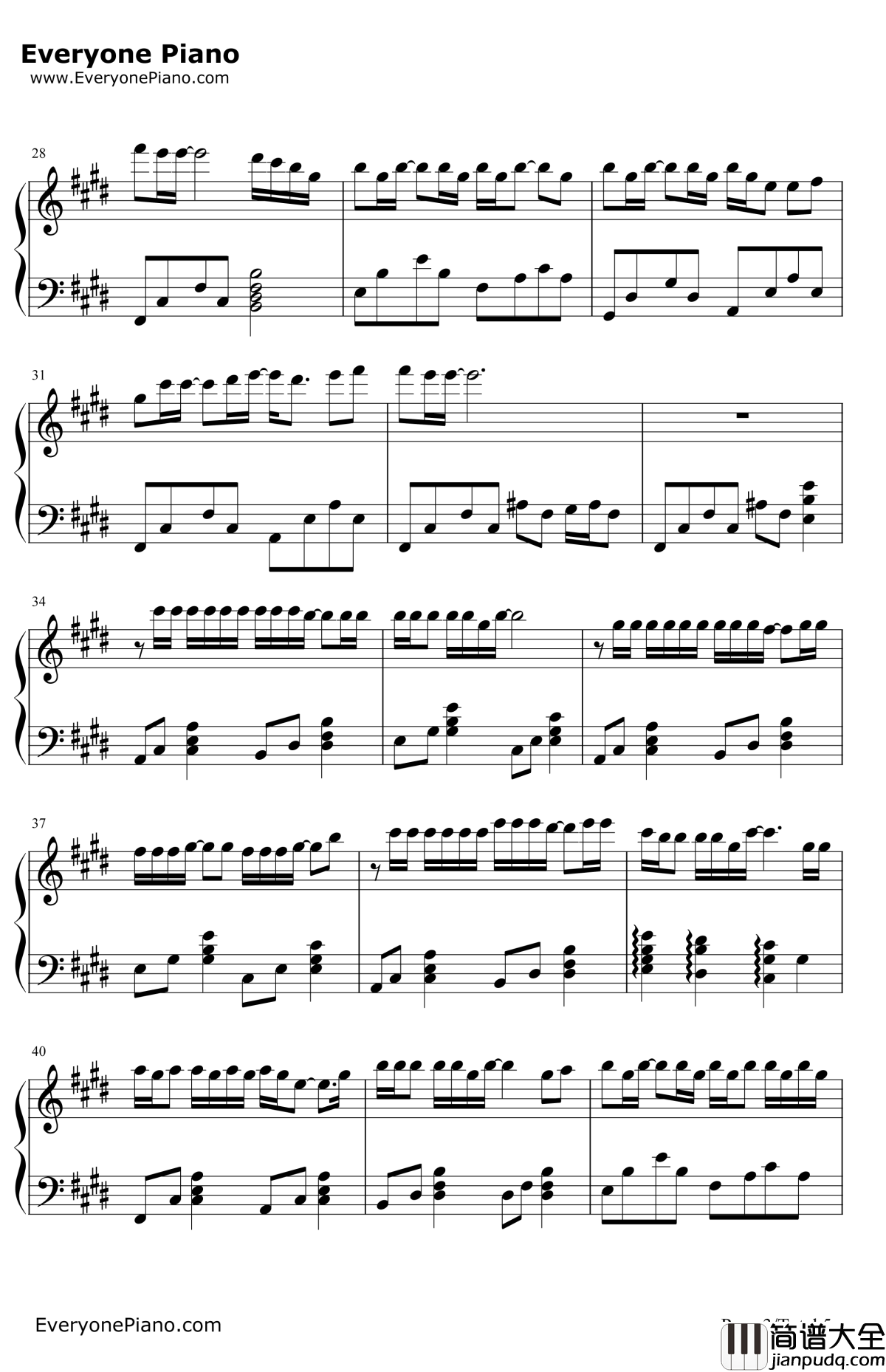 最佳损友钢琴谱_陈奕迅