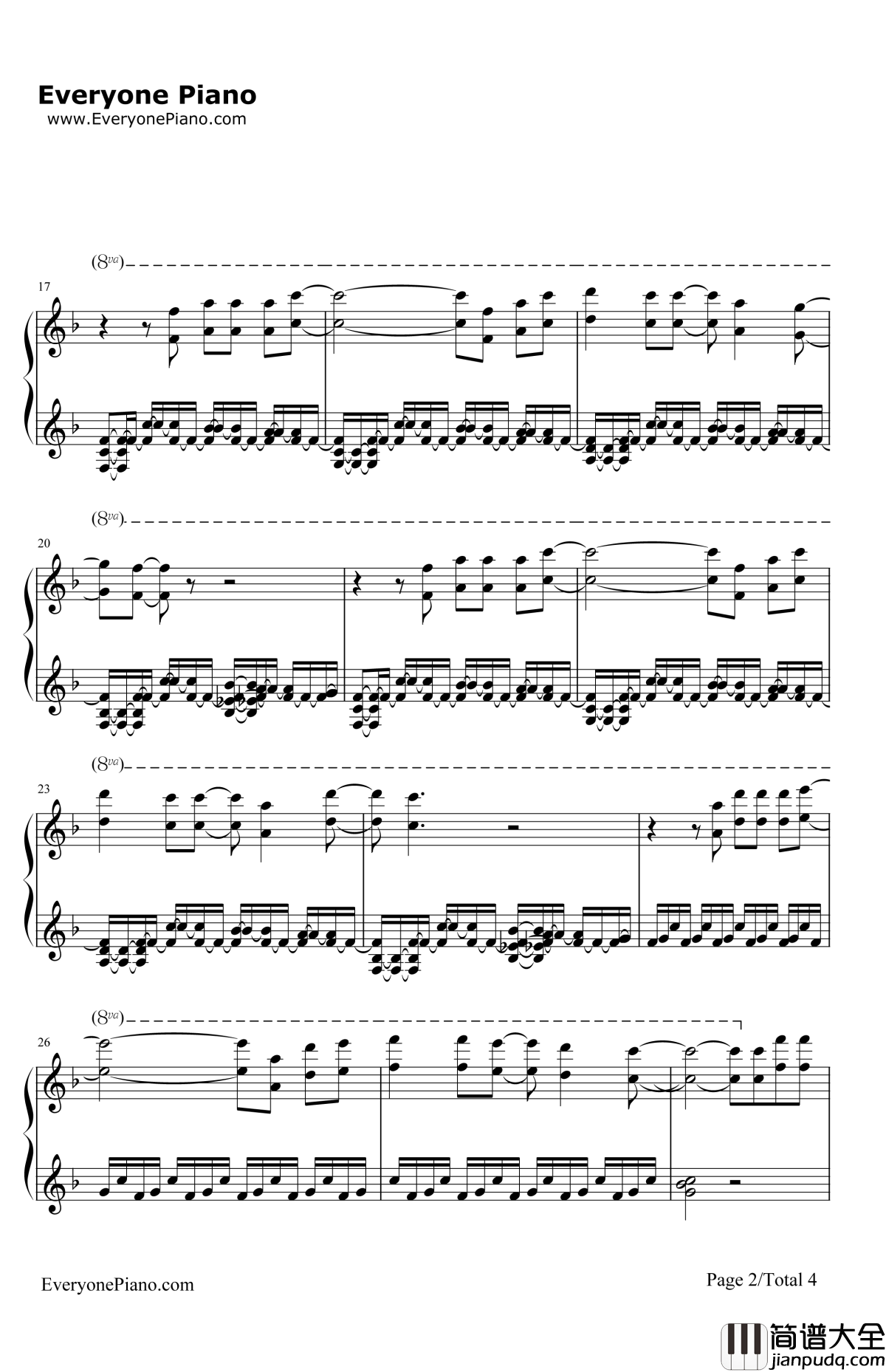 AWorldWithoutDanger钢琴谱_JulienLamassonne(NoamKaniel)_UnMondeSansDanger