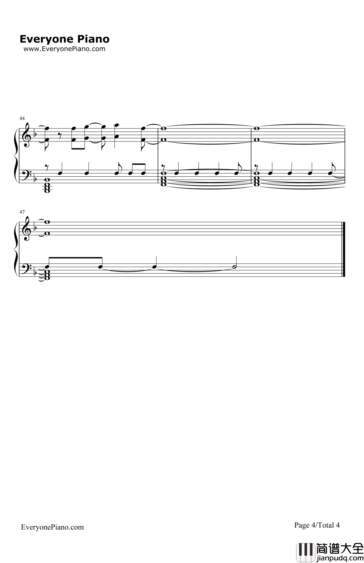 AWorldWithoutDanger钢琴谱_JulienLamassonne(NoamKaniel)_UnMondeSansDanger