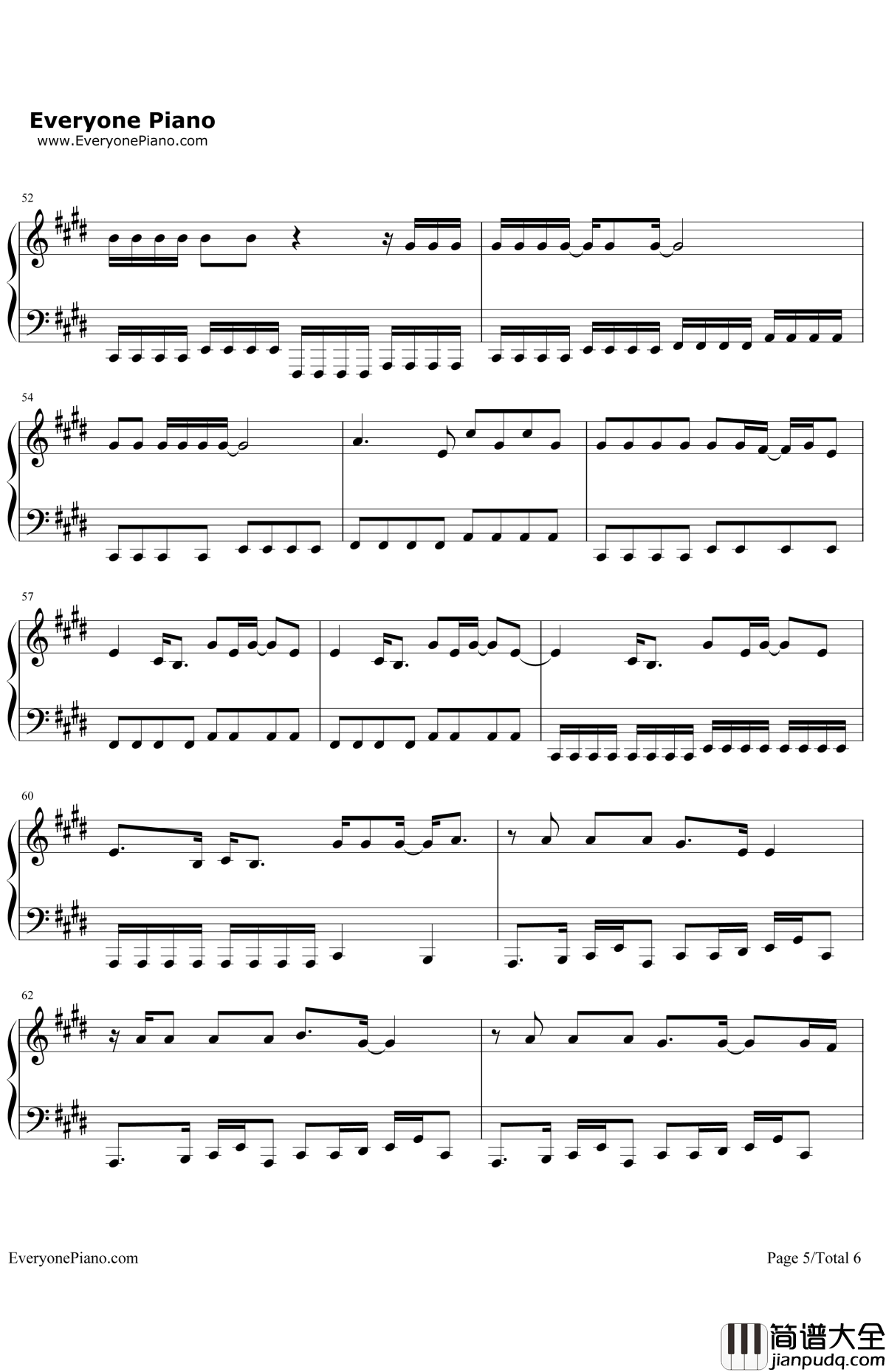 SundayMorning钢琴谱_Maroon5