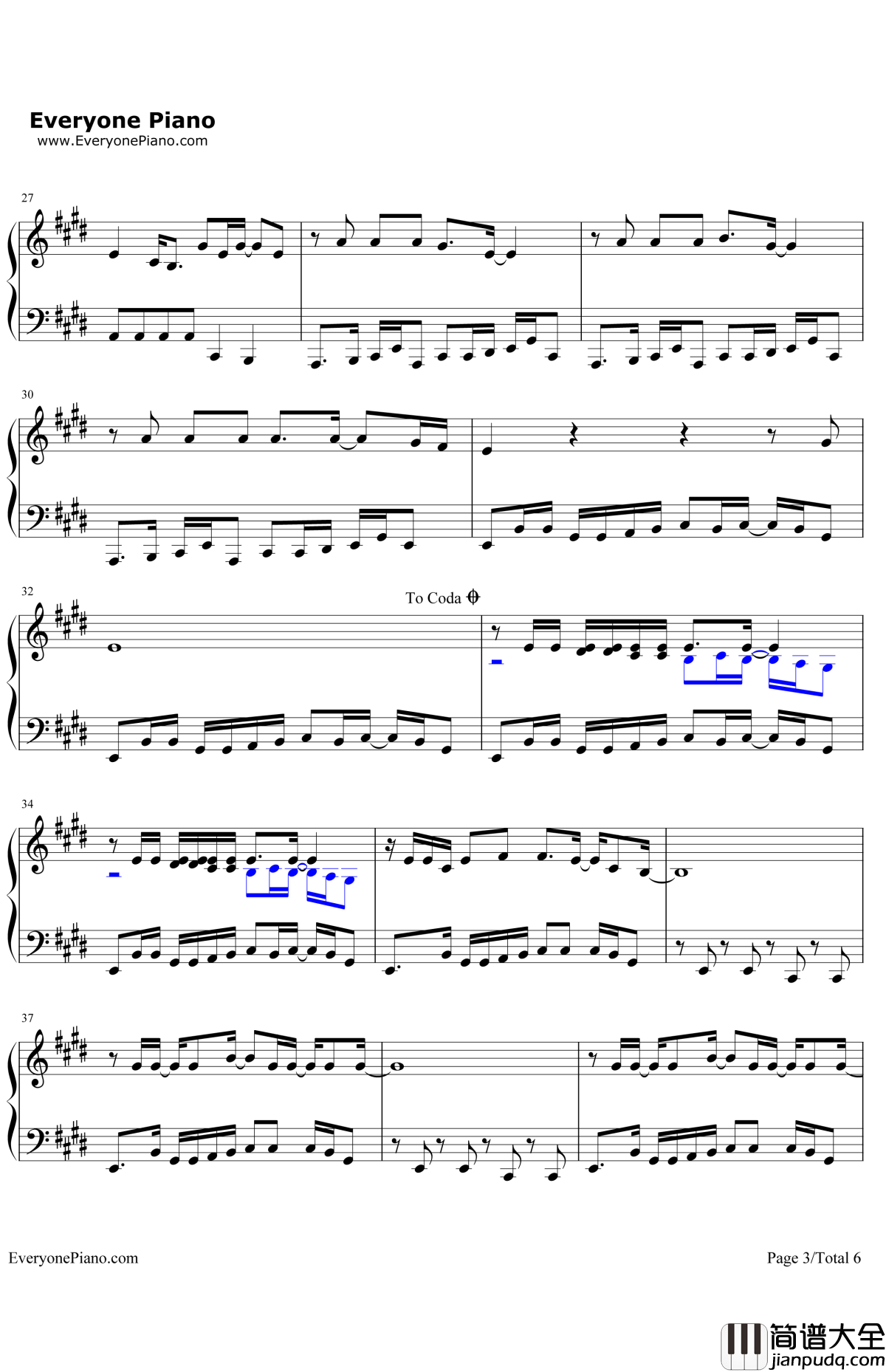 SundayMorning钢琴谱_Maroon5