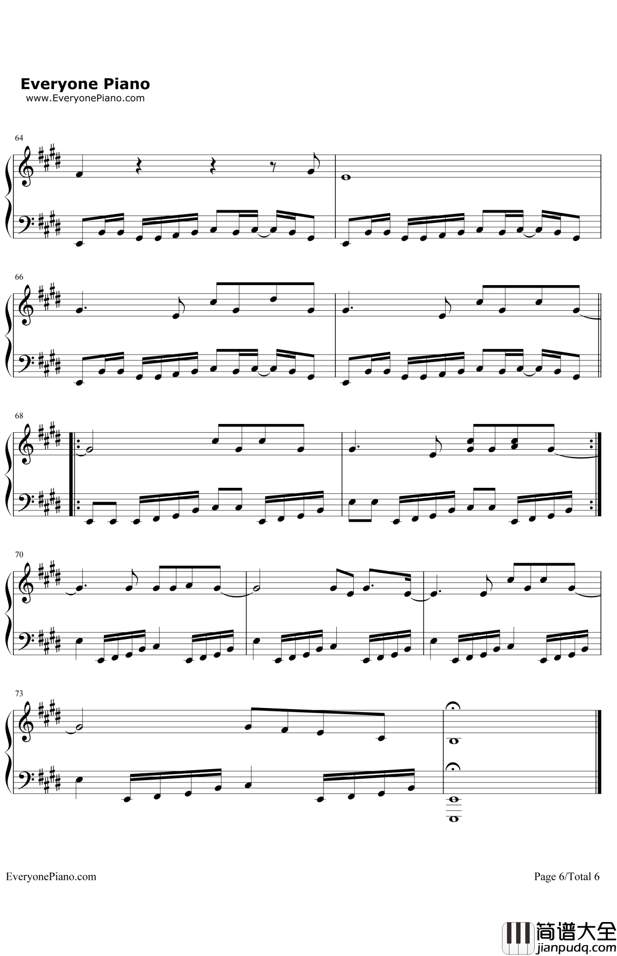 SundayMorning钢琴谱_Maroon5