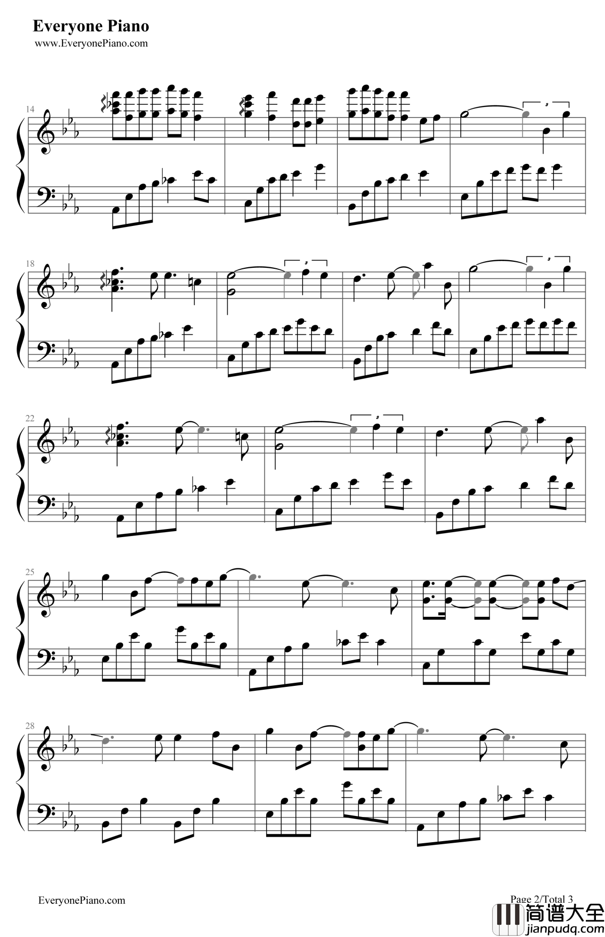 Loser钢琴谱_BigBang