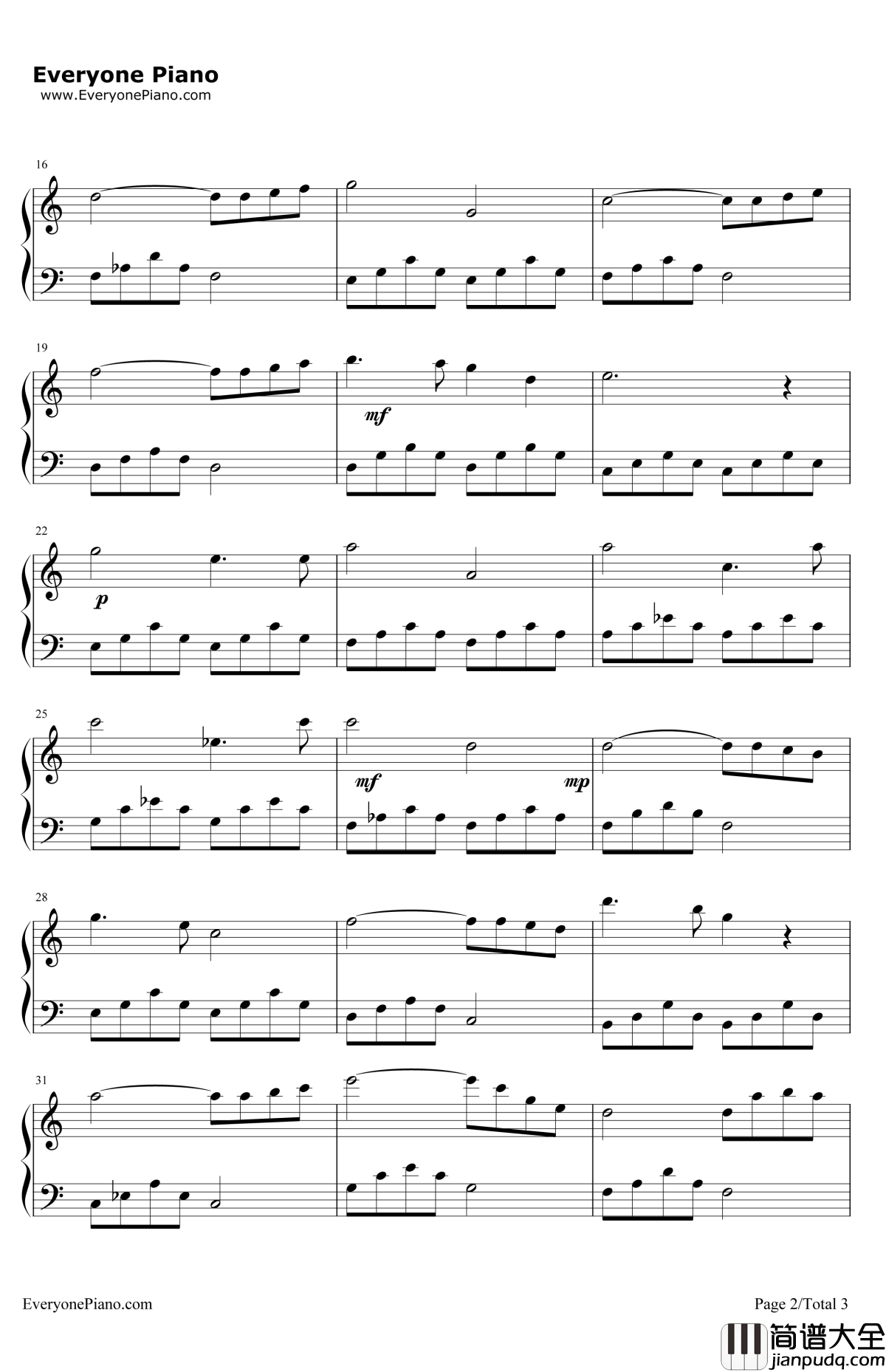 圣母颂钢琴谱_巴赫古诺_圣母颂