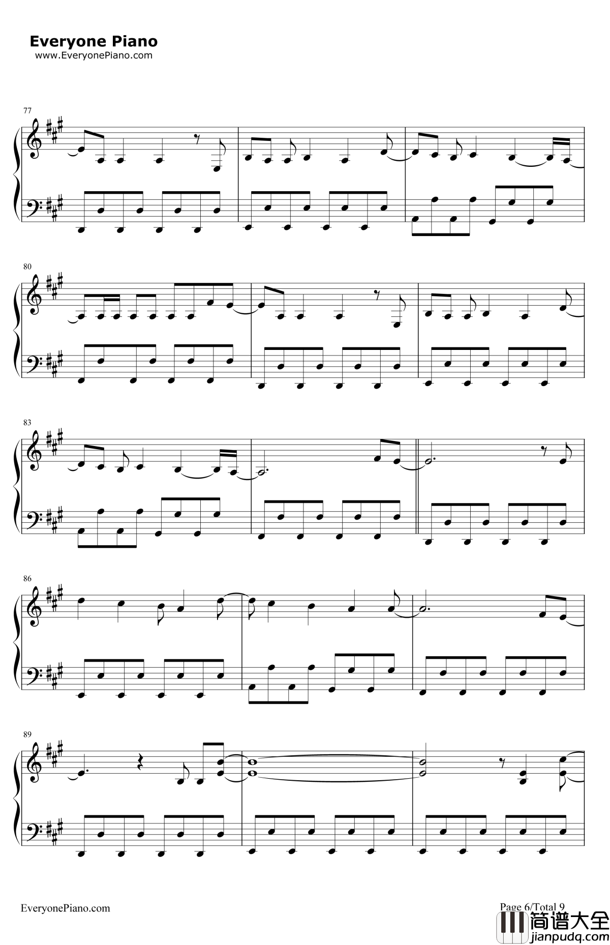 明日夜空的巡逻班钢琴谱_IA