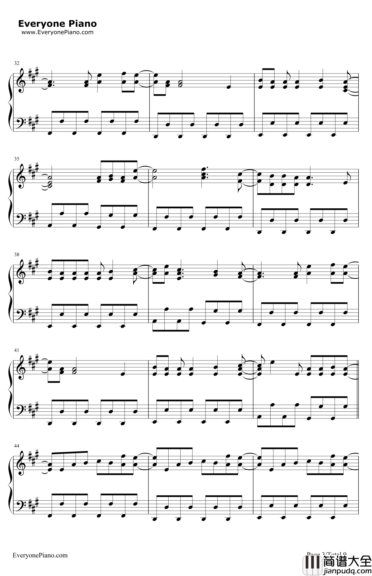 明日夜空的巡逻班钢琴谱_IA