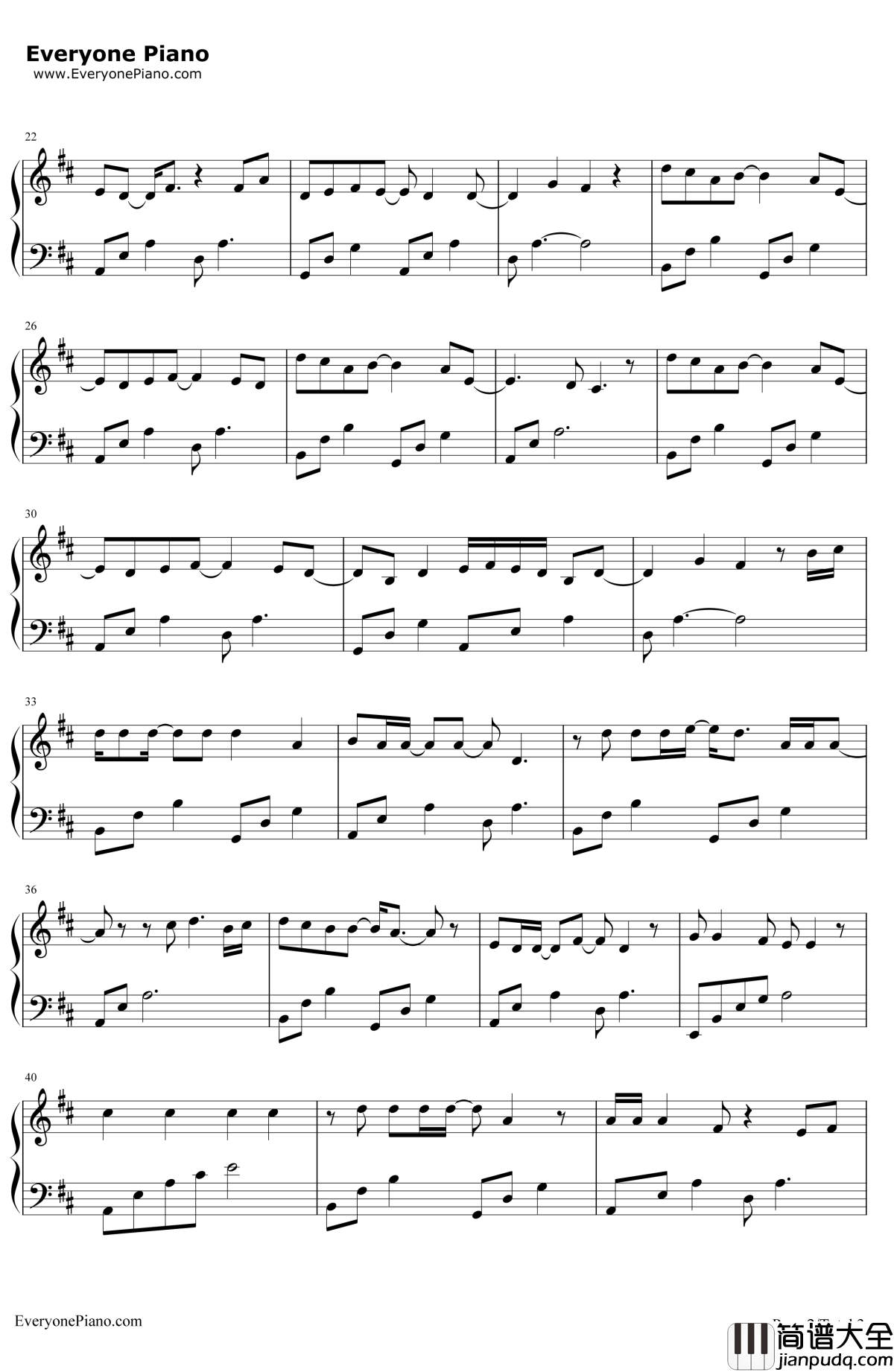 BeautifulBirds钢琴谱_PassengerBirdy