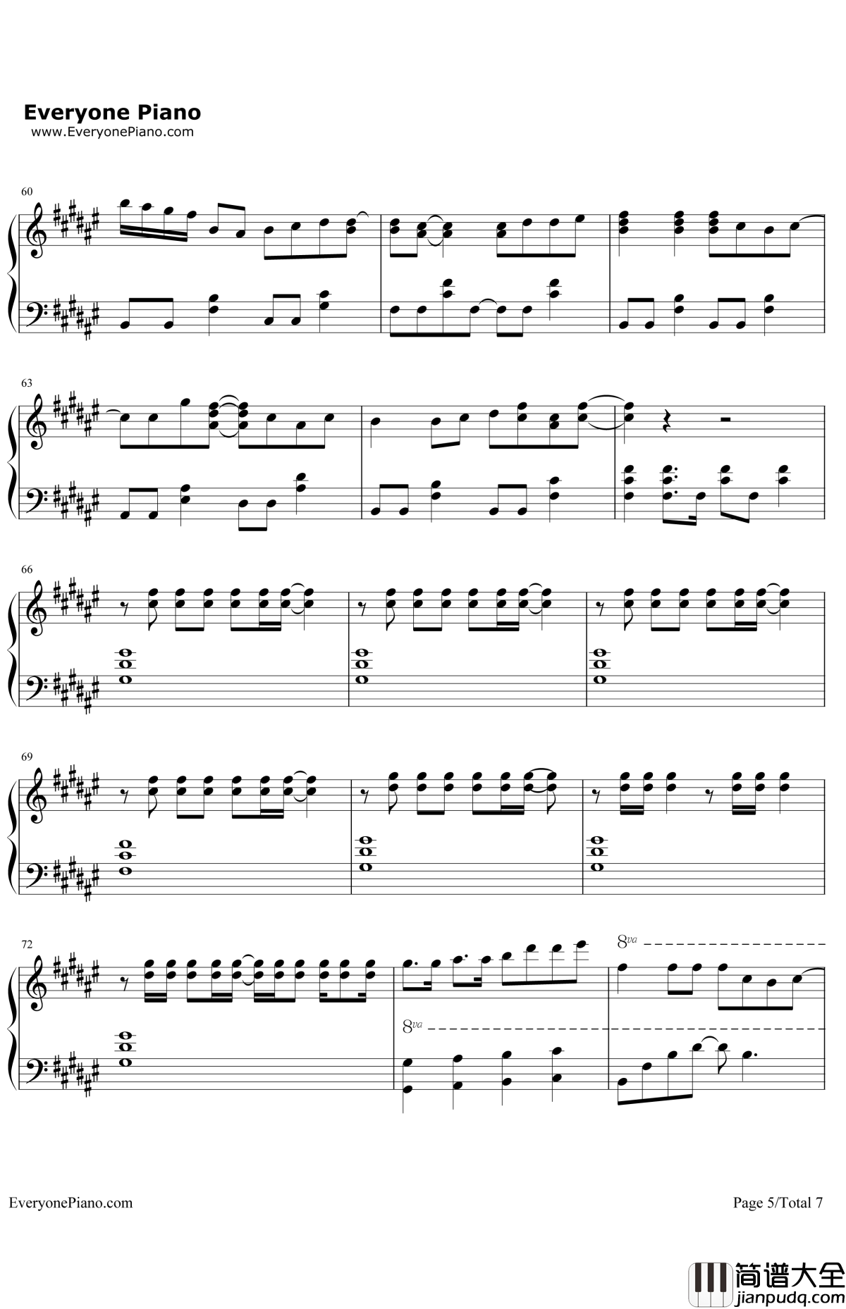 JungleP钢琴谱_5050_海贼王OP9