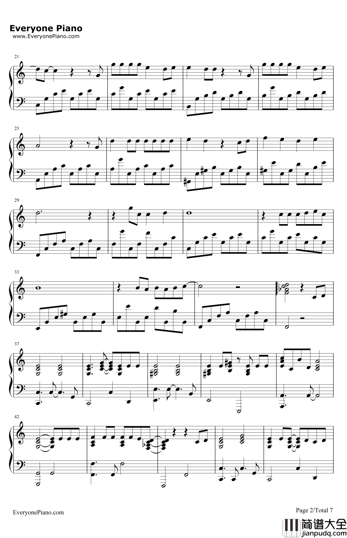 眼鼻嘴钢琴谱_Taeyang_太阳