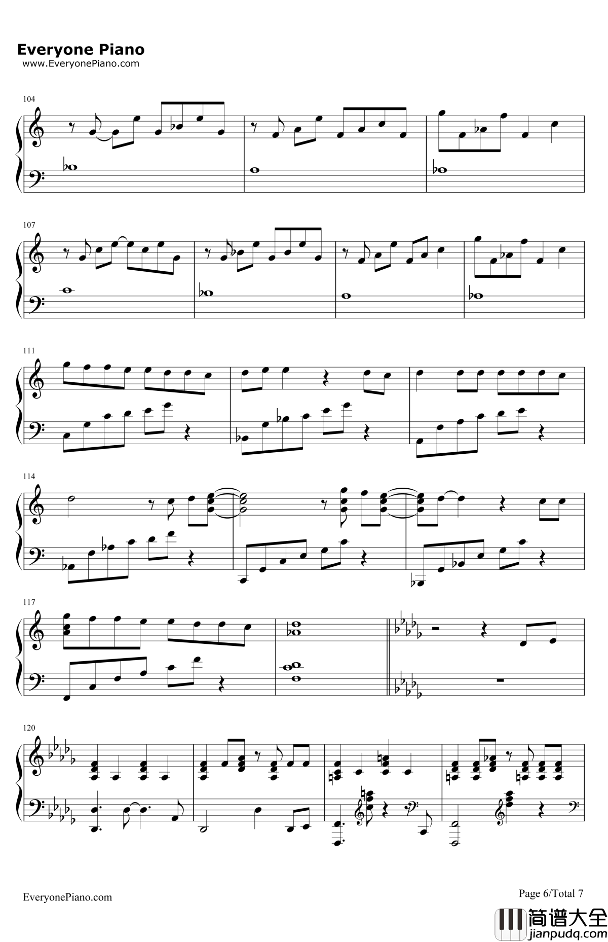 眼鼻嘴钢琴谱_Taeyang_太阳