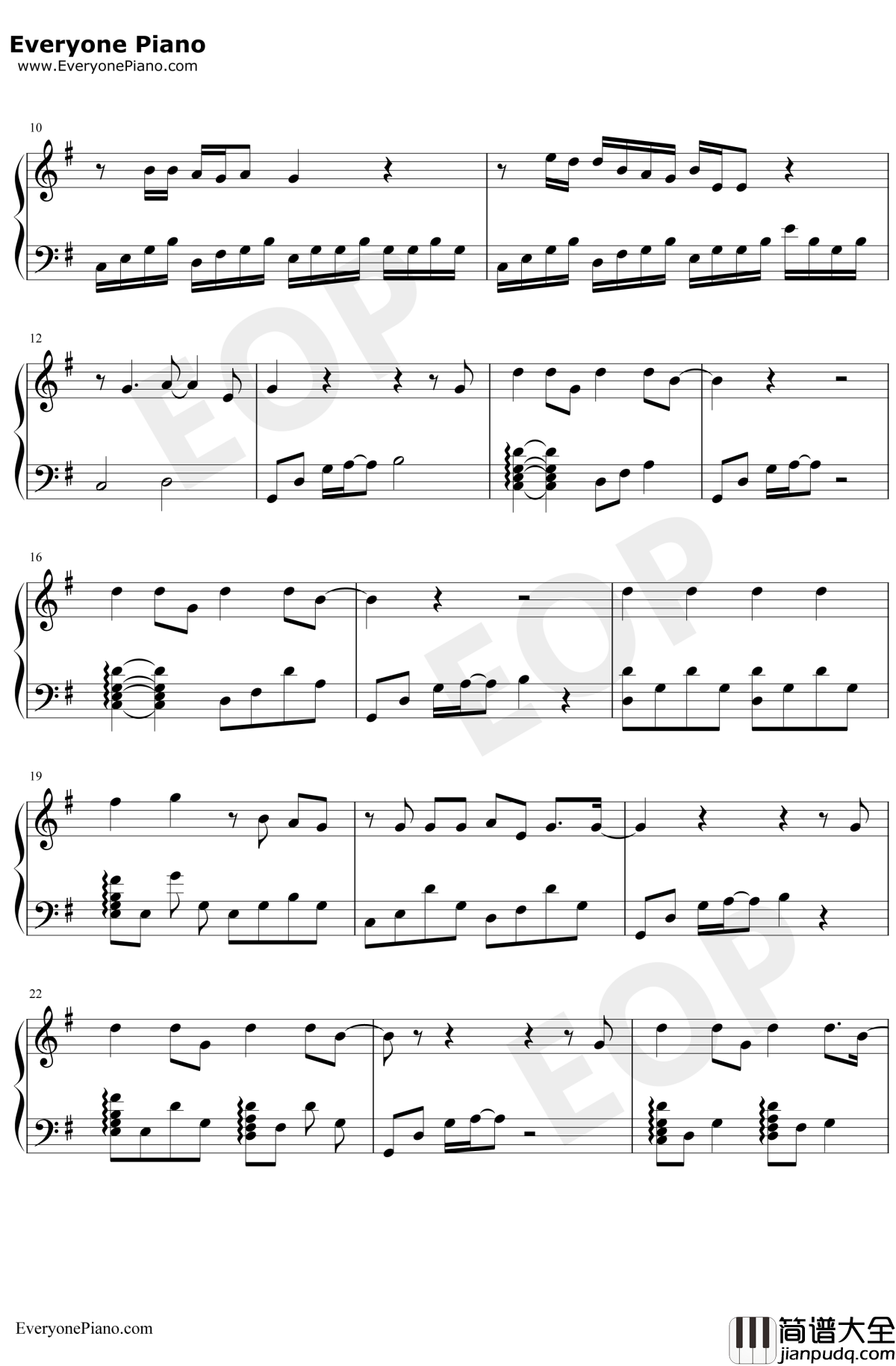 谁钢琴谱_廖俊涛_明日之子第2期