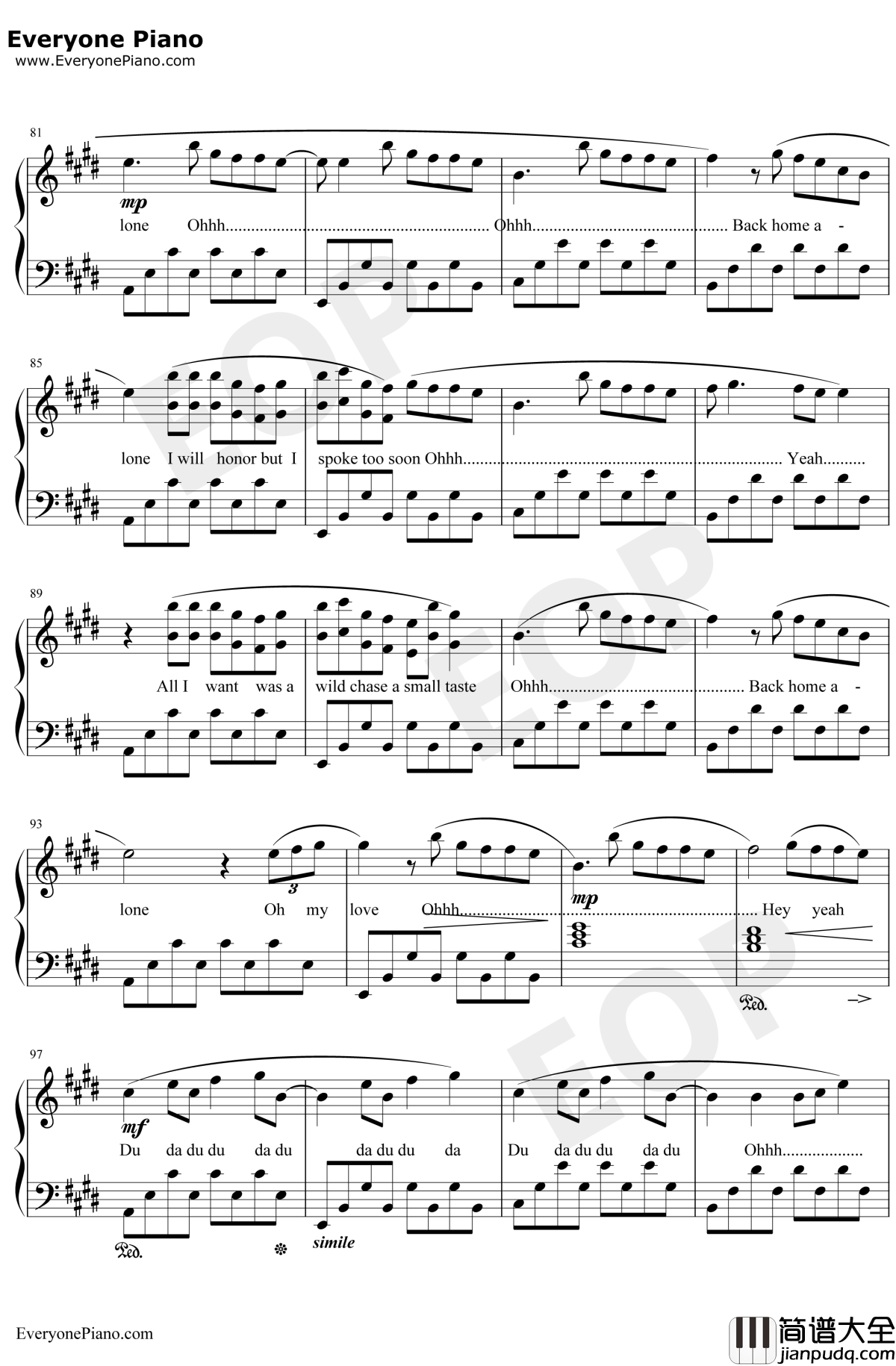 MidnightTrain钢琴谱_DJOkawari